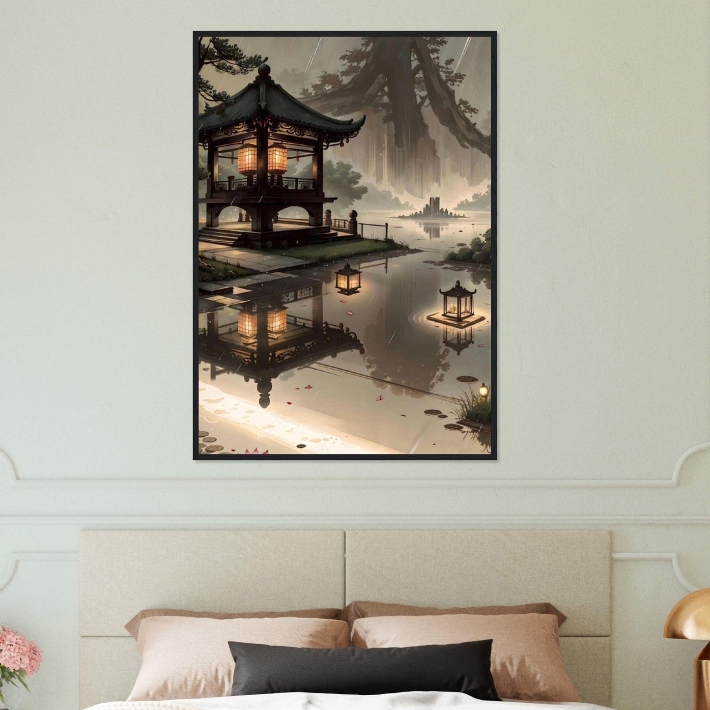 Canvanation Print Material 70x100 cm / 28x40″ Tableau Japon Paysage Luminaire
