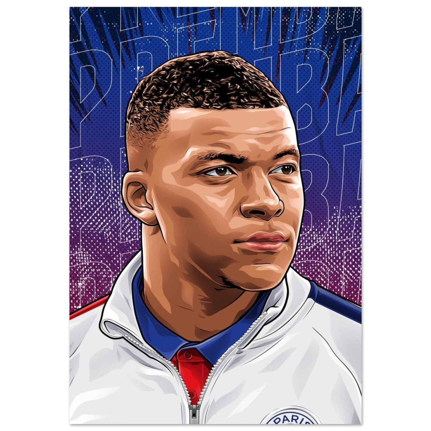 Gelato Print Material 70x100 cm / 28x40″ Poster Football Kylian Psg