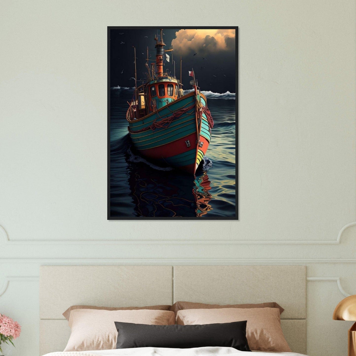 Canvanation Print Material 60x90 cm / 24x36″ Tableau Bateau De Pêche Ailes Océanes
