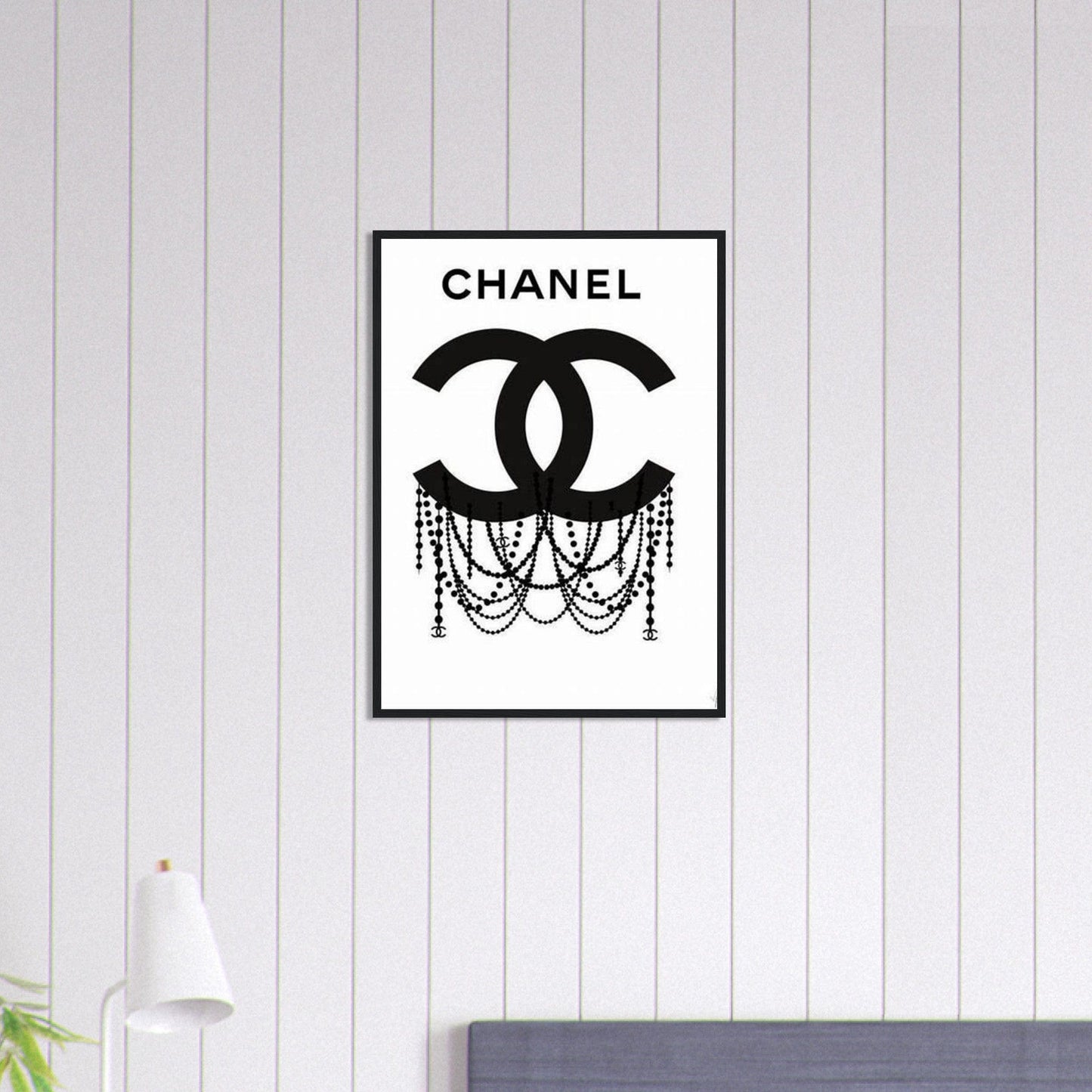 Canvanation Print Material 50x70 cm / 20x28″ Tableau Chanel Numéro 5Tag Noir