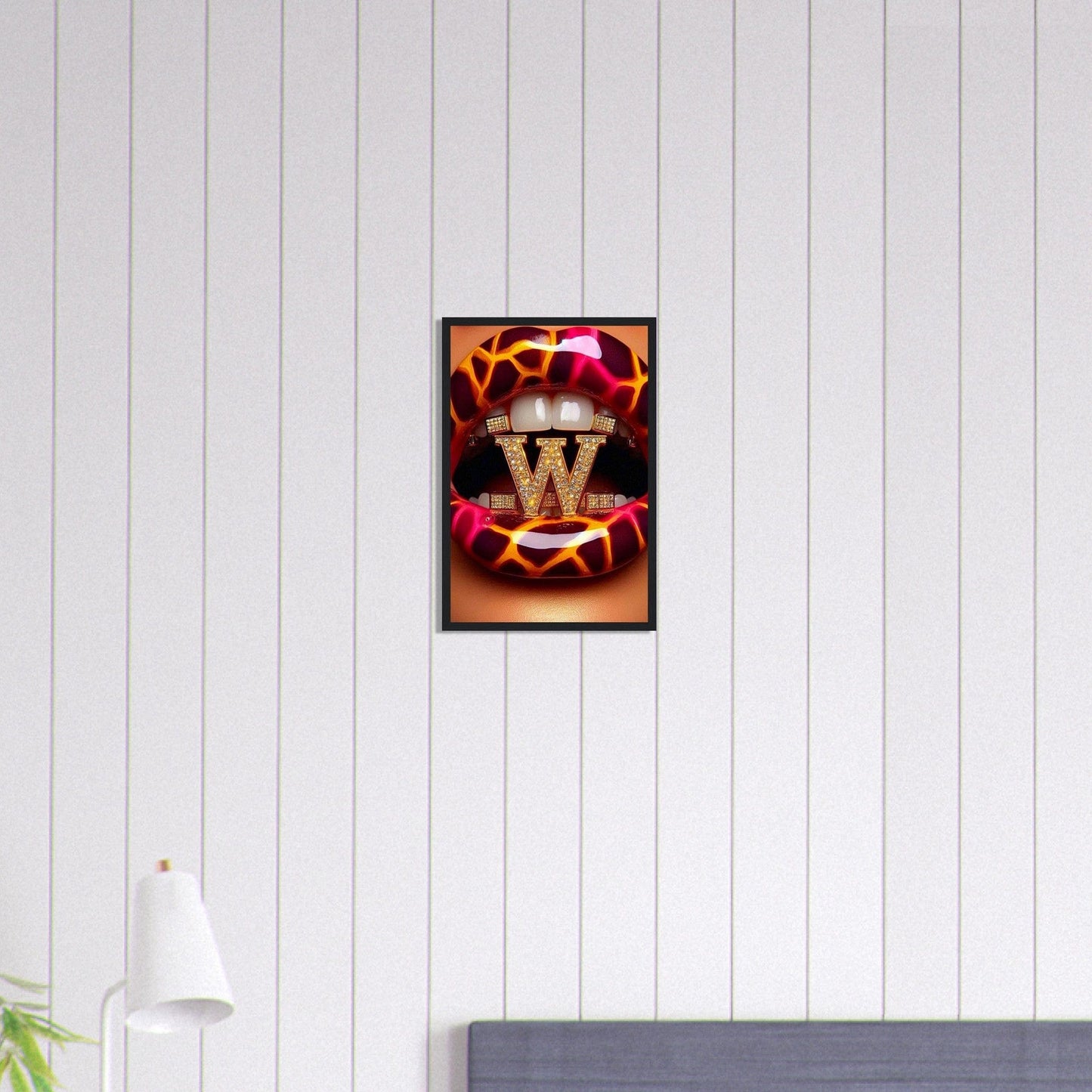 Canvanation Print Material 30x45 cm / 12x18″ Tableau Levres Lettre W