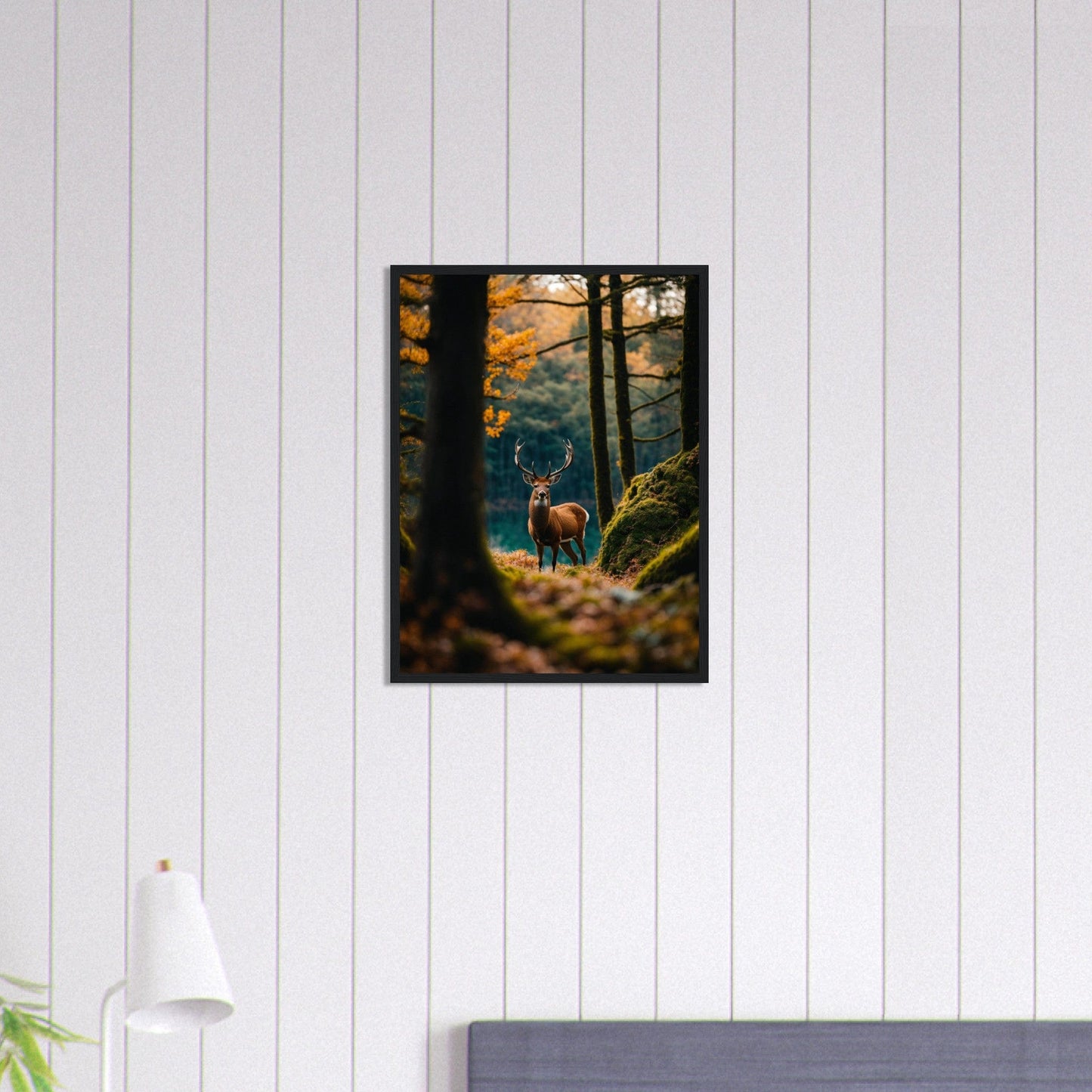 Canvanation Print Material 45x60 cm / 18x24″ Tableau Cerf Dans les Brumes du Matin