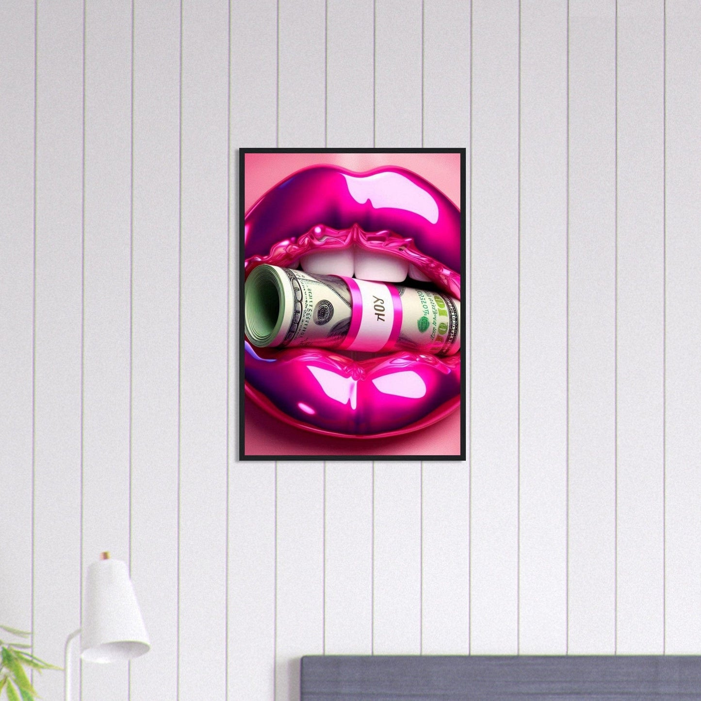 Canvanation Print Material 50x70 cm / 20x28″ Tableau Levres Billets