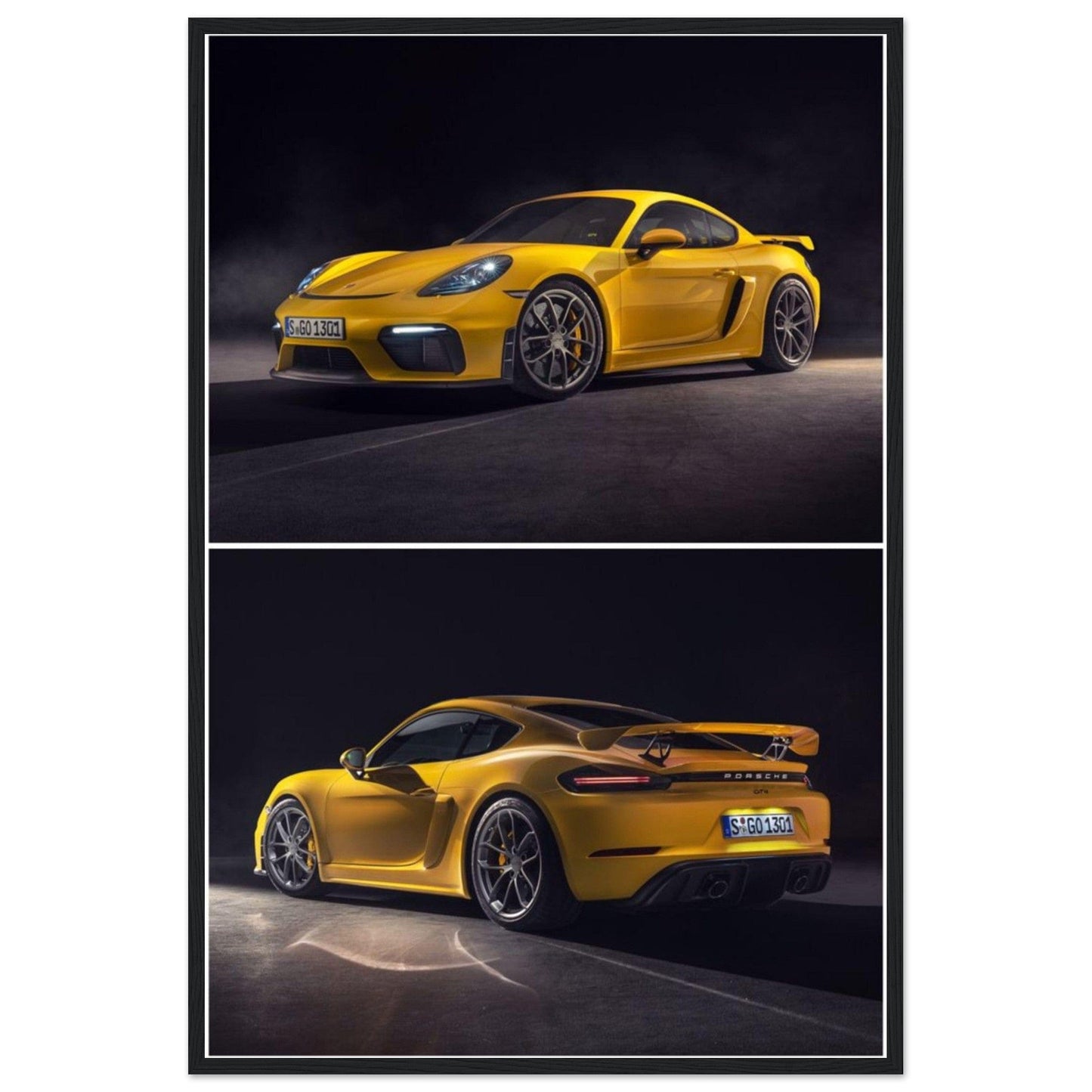 Gelato Print Material 60x90 cm / 24x36″ Tableau Porsche Jaune