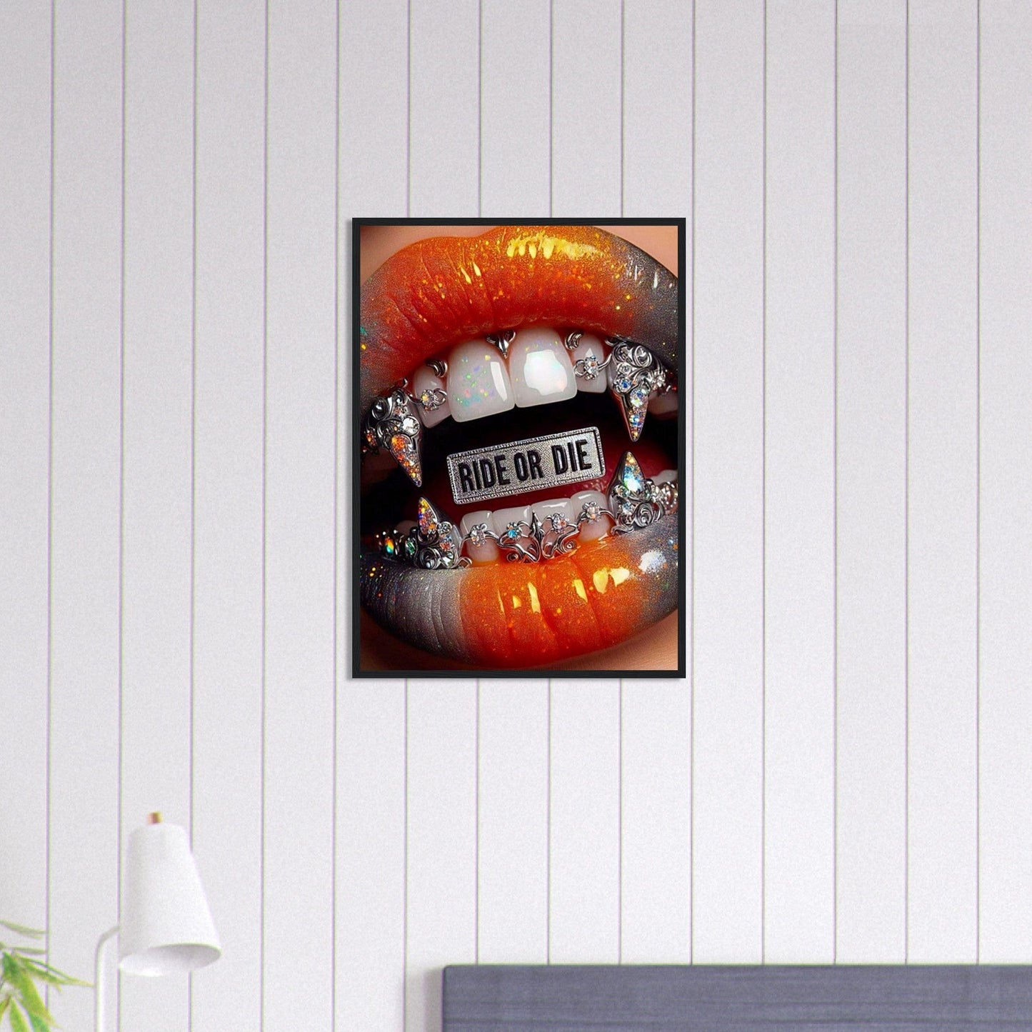 Canvanation Print Material 50x70 cm / 20x28″ Tableau Levres Ride Or Die