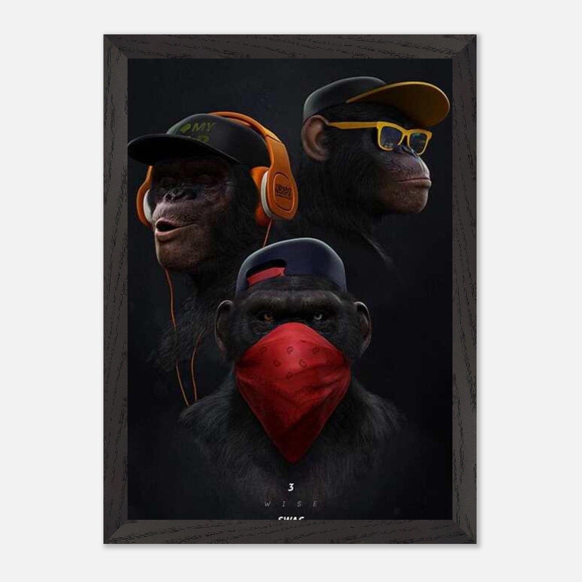 Canvanation Print Material Tableau 3 singes