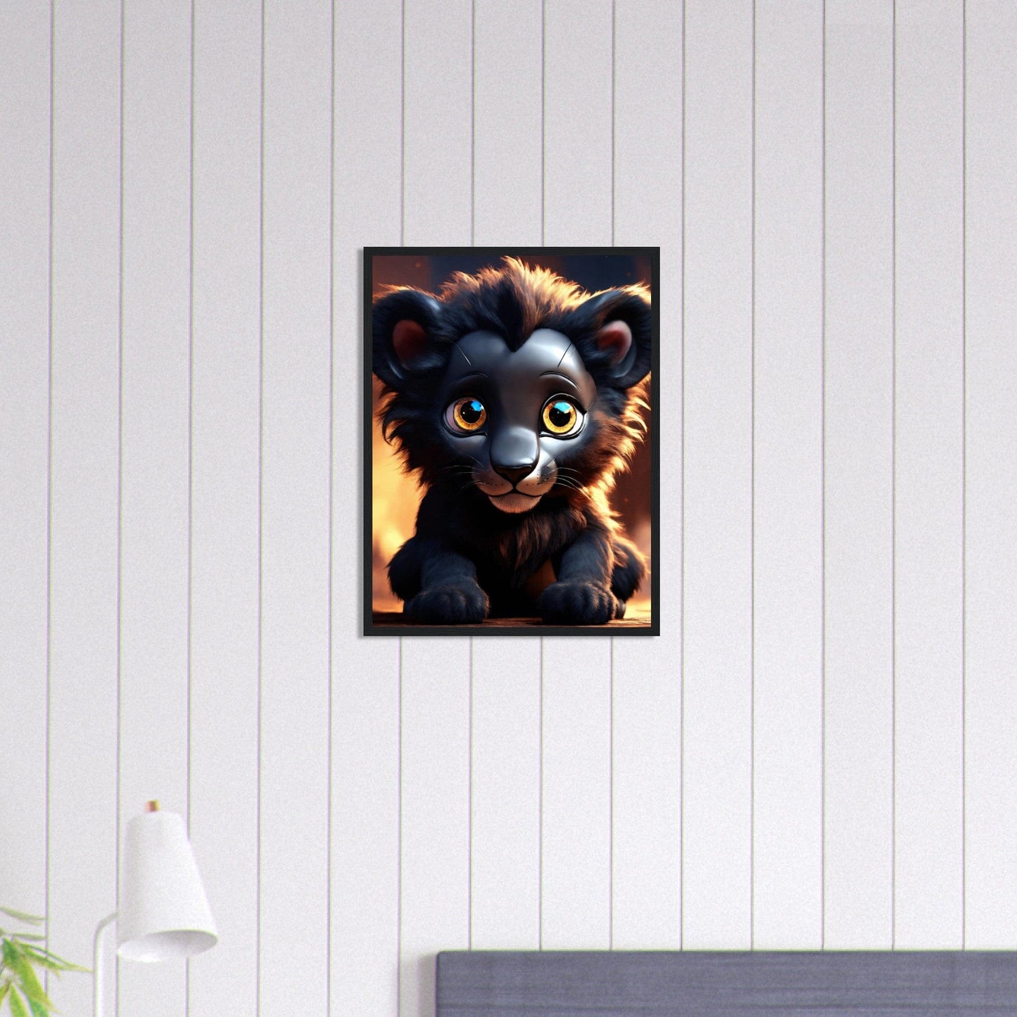 Canvanation Print Material 45x60 cm / 18x24″ Tableau Lionceau Premiers Pas Royaux