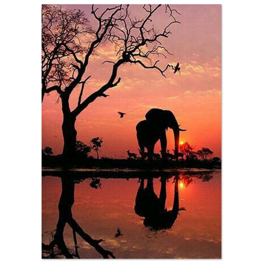 Gelato Print Material A1 (59.4 x 84.1  cm) Affiche Africain Elephant