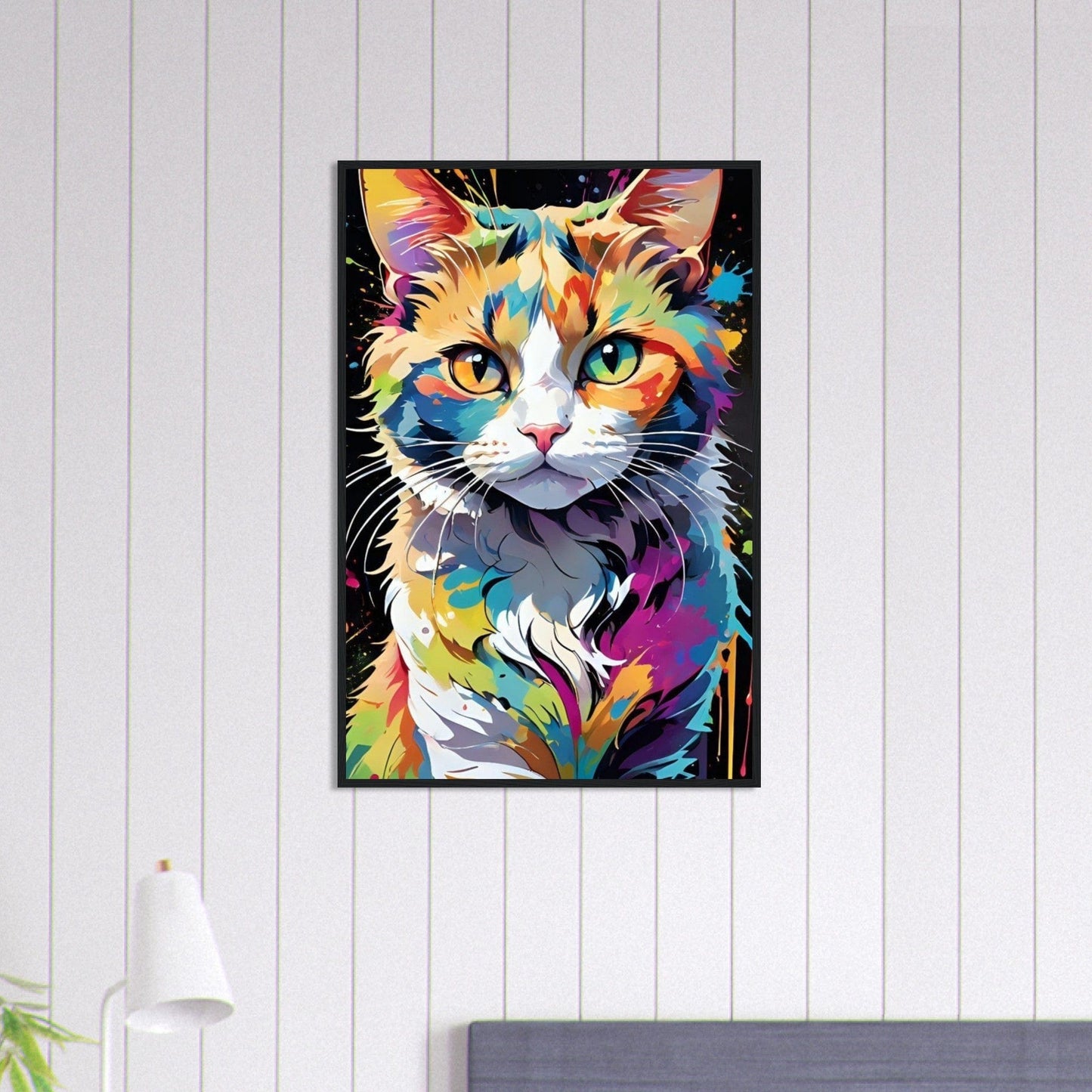 Canvanation Print Material 60x90 cm / 24x36″ Tableau Chat Pop Art Coloré