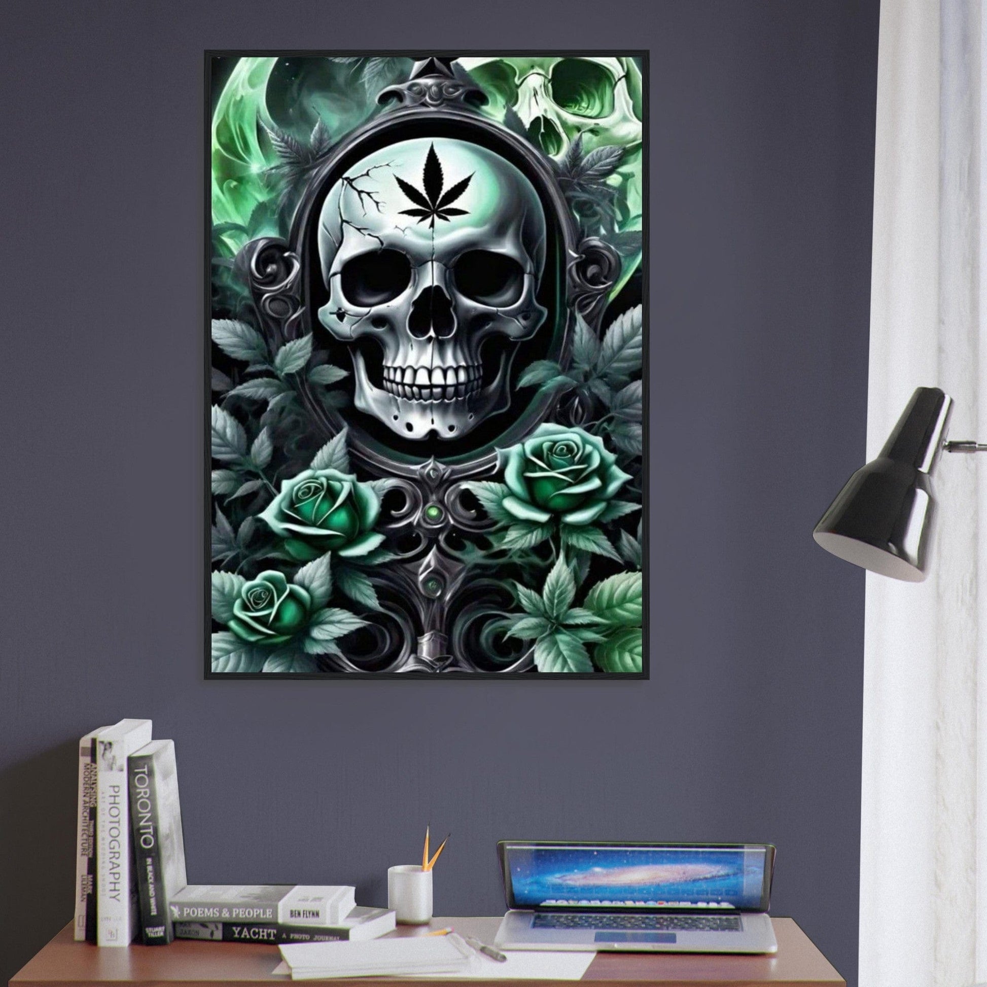Canvanation Print Material Tableau Tête De Mort Navy