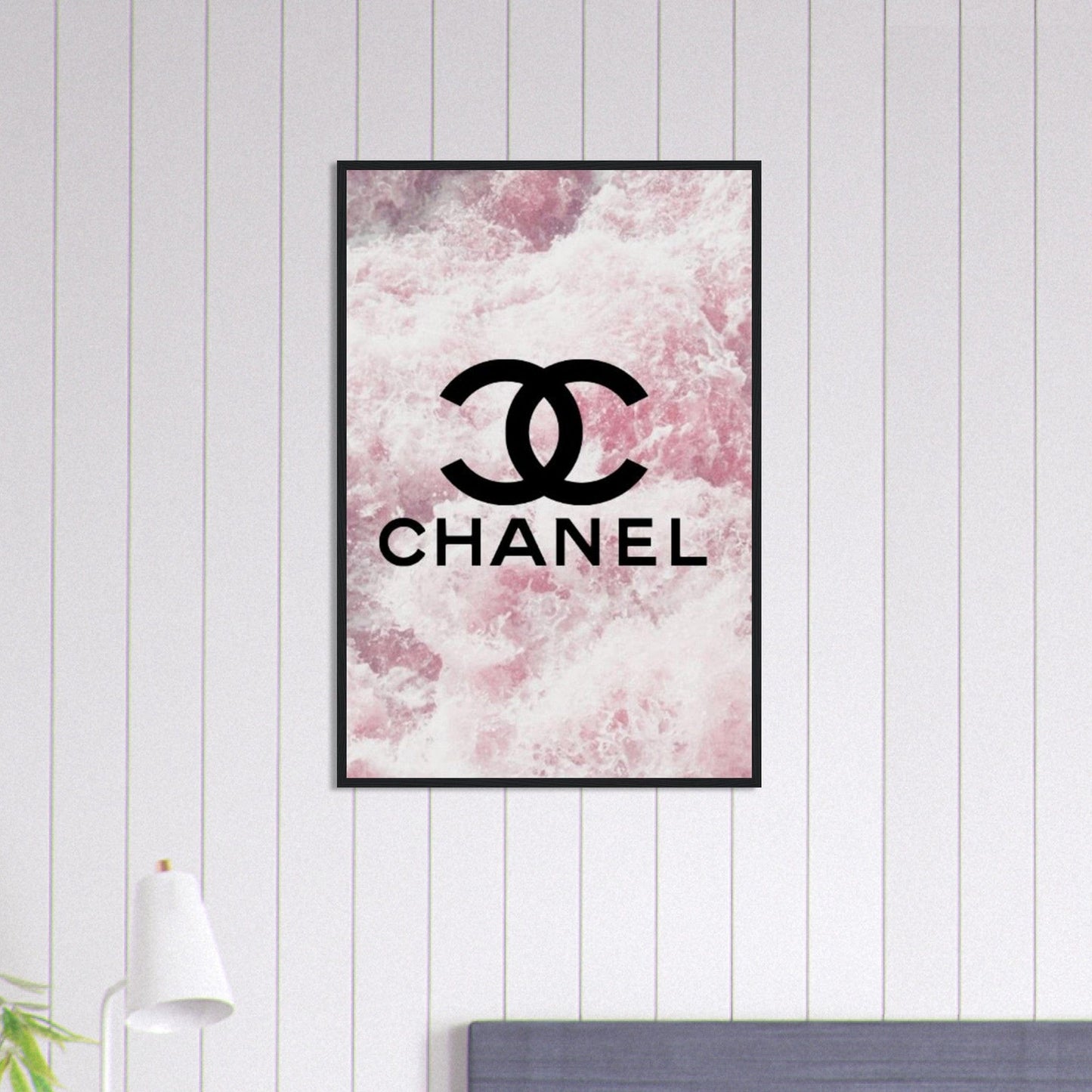 Canvanation Print Material 60x90 cm / 24x36″ Tableau Chanel Fond Mer Rose