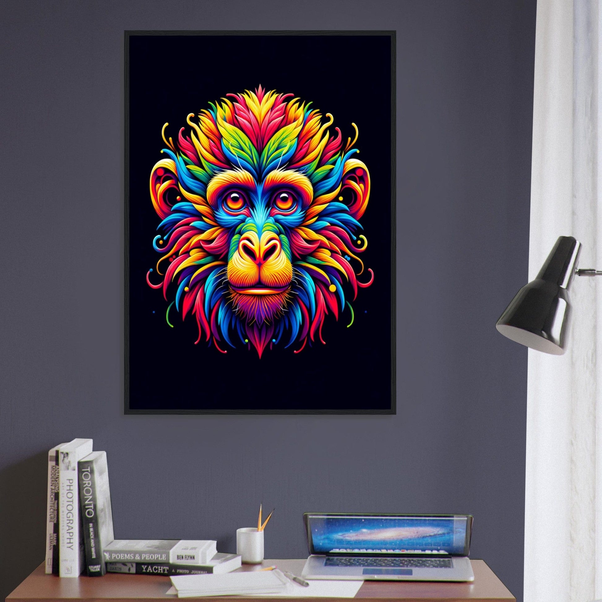 Canvanation Print Material Tableau Singe Pop Art Éclatante