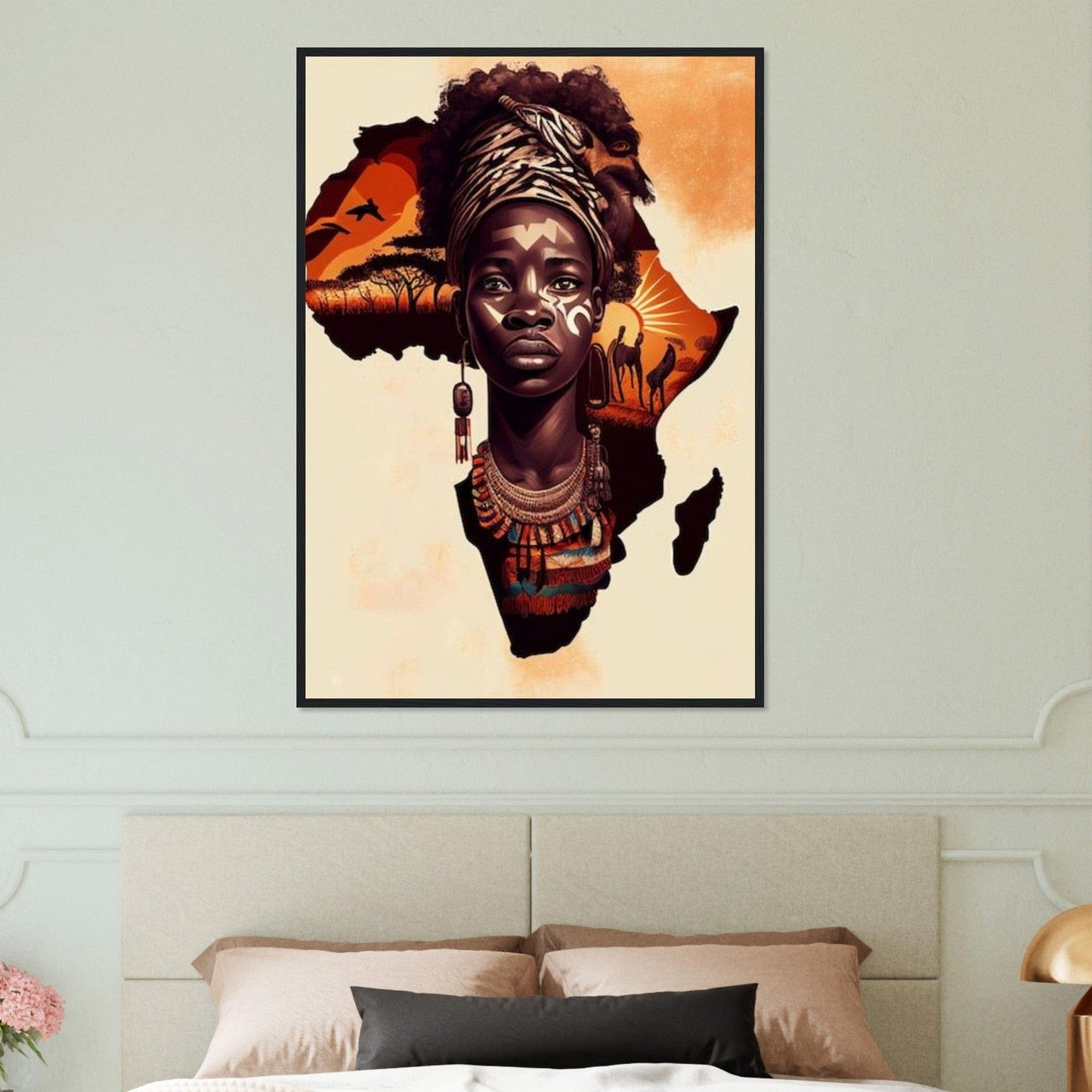 Canvanation Print Material 70x100 cm / 28x40″ Tableaux Africain Carte