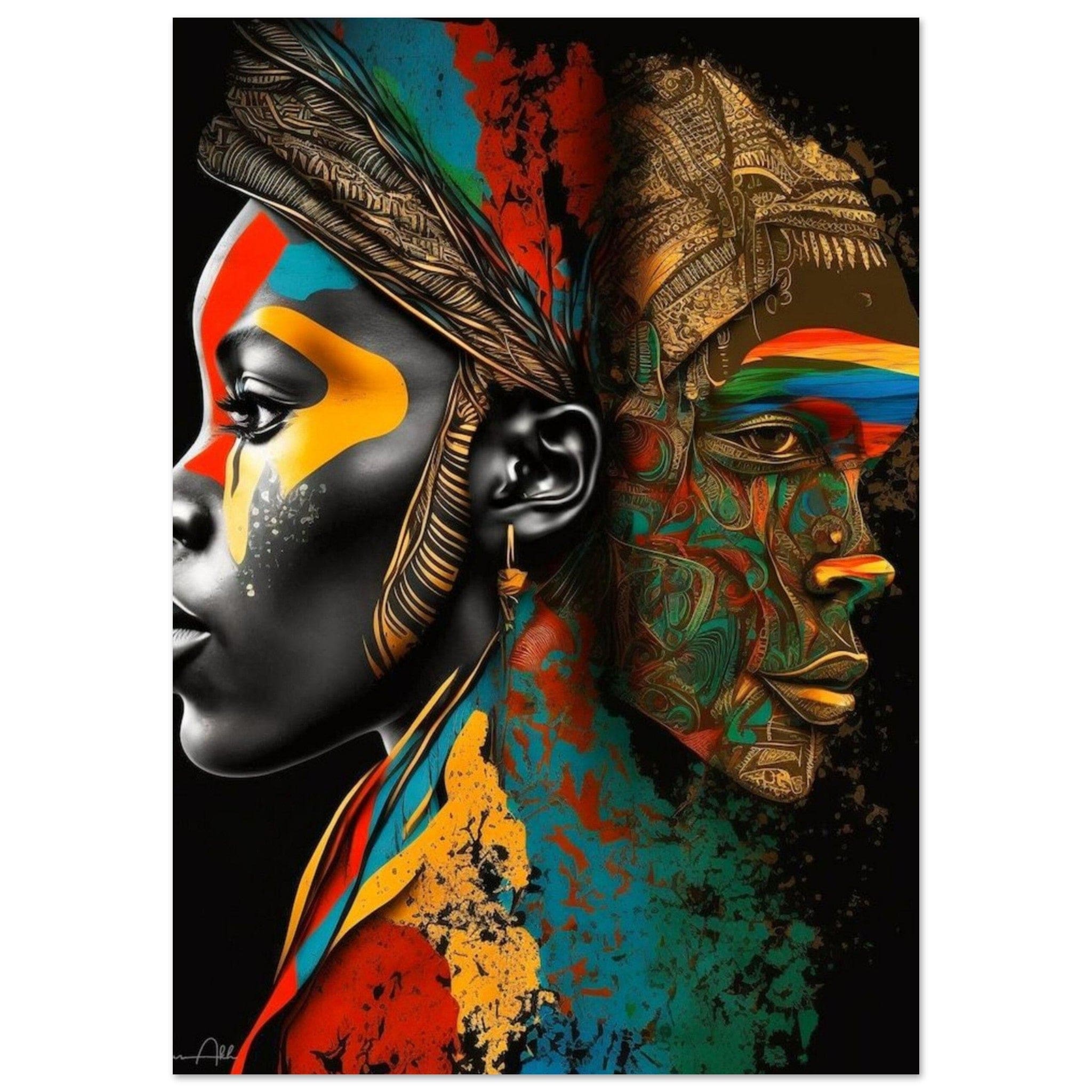 Gelato Print Material A1 (59.4 x 84.1 cm) Affiche Africaine Homme Femme
