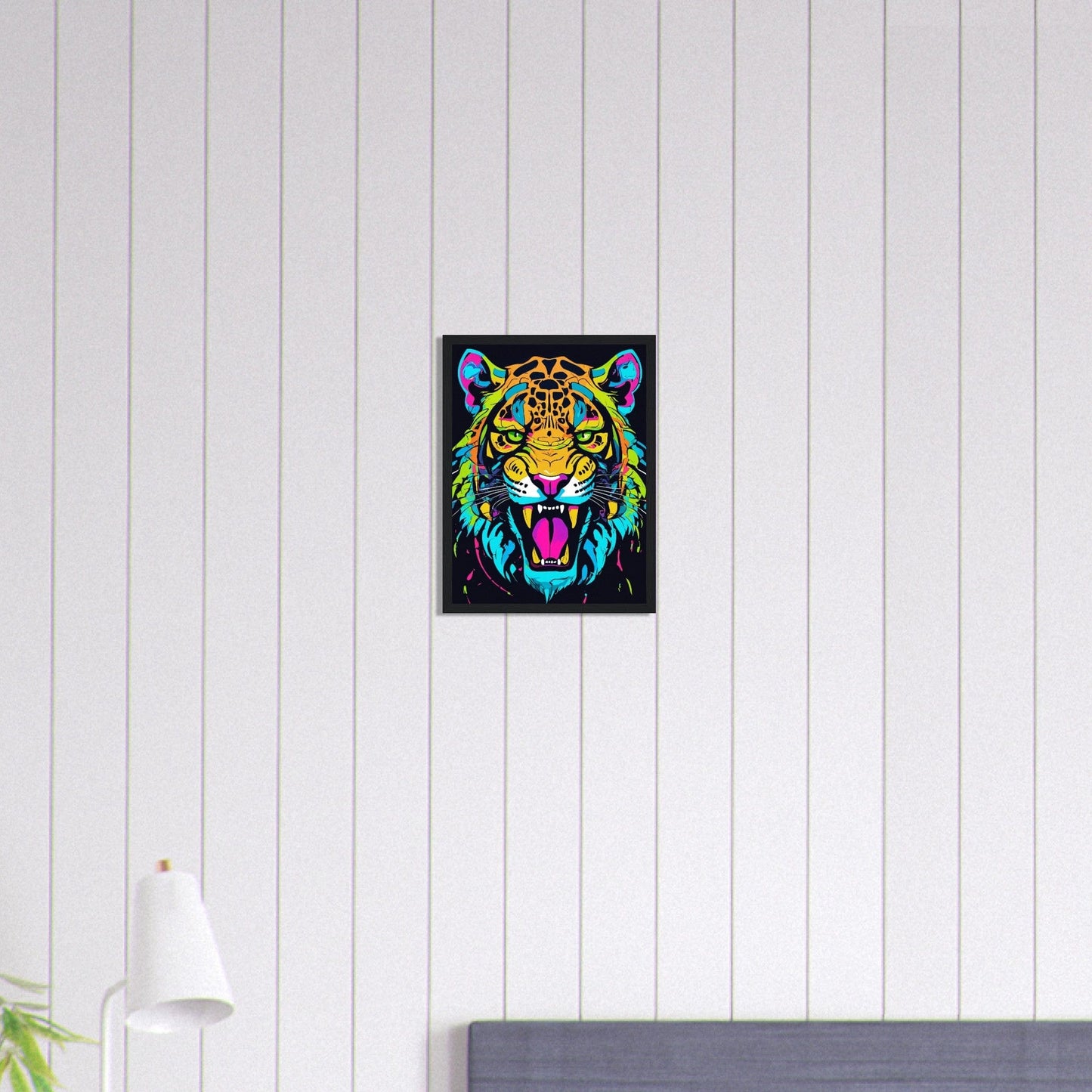 Canvanation Print Material 30x40 cm / 12x16″ Tableau Tigre en Technicolor