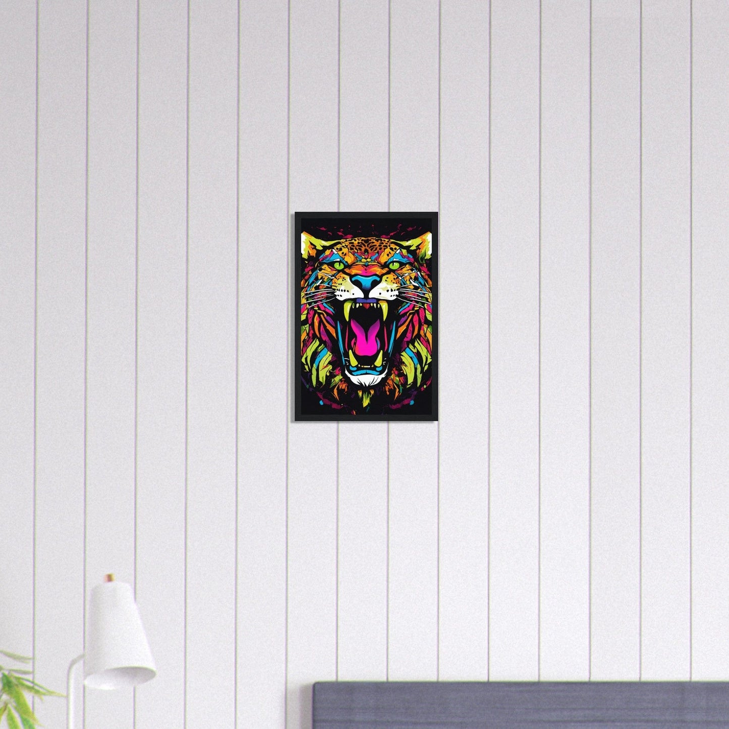 Canvanation Print Material 30x45 cm / 12x18″ Tableau Tigre Félin Flashy