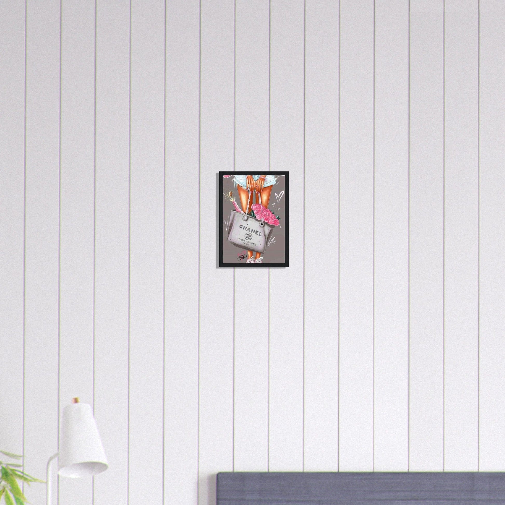 Canvanation Print Material A4 21x29.7 cm / 8x12″ Tableau Chanel Numéro 5 Fond Gris