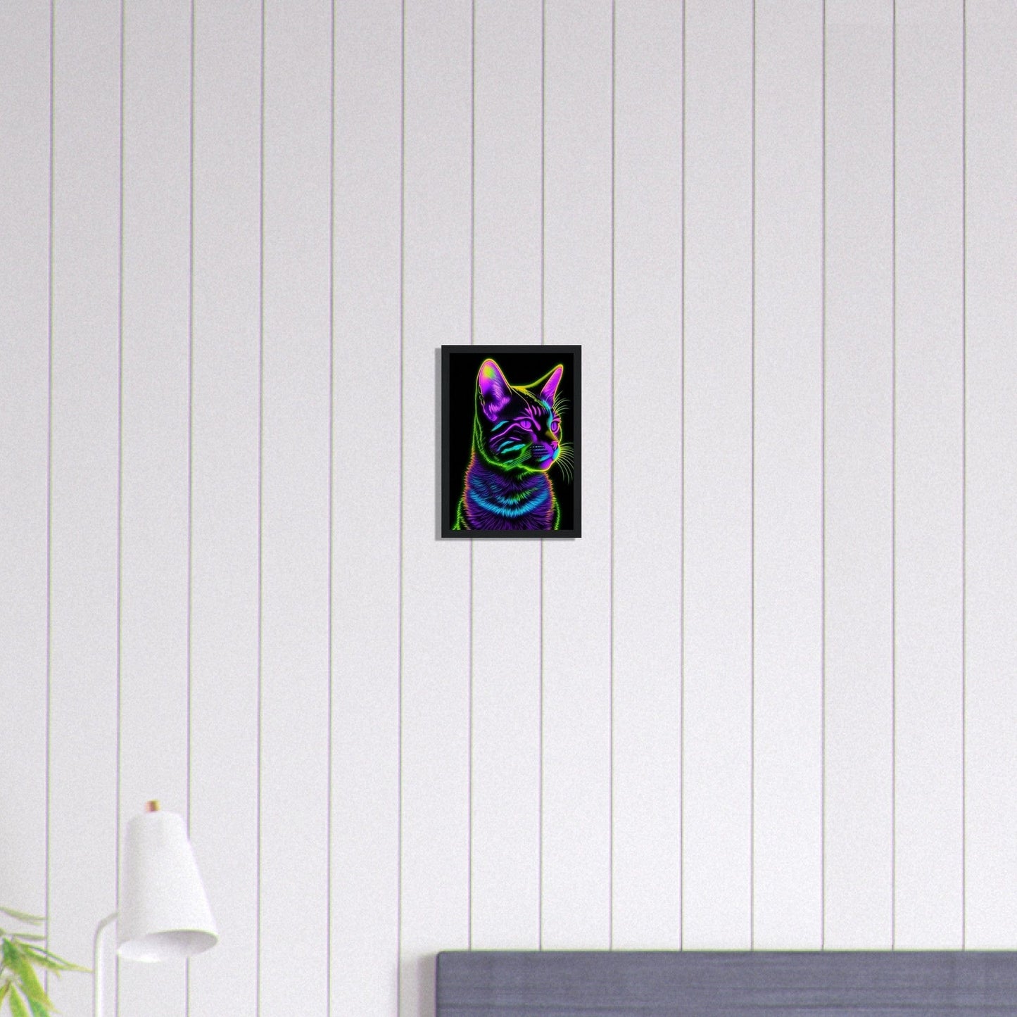 Canvanation Print Material A4 21x29.7 cm / 8x12″ Tableau Chat Pop Art Neon