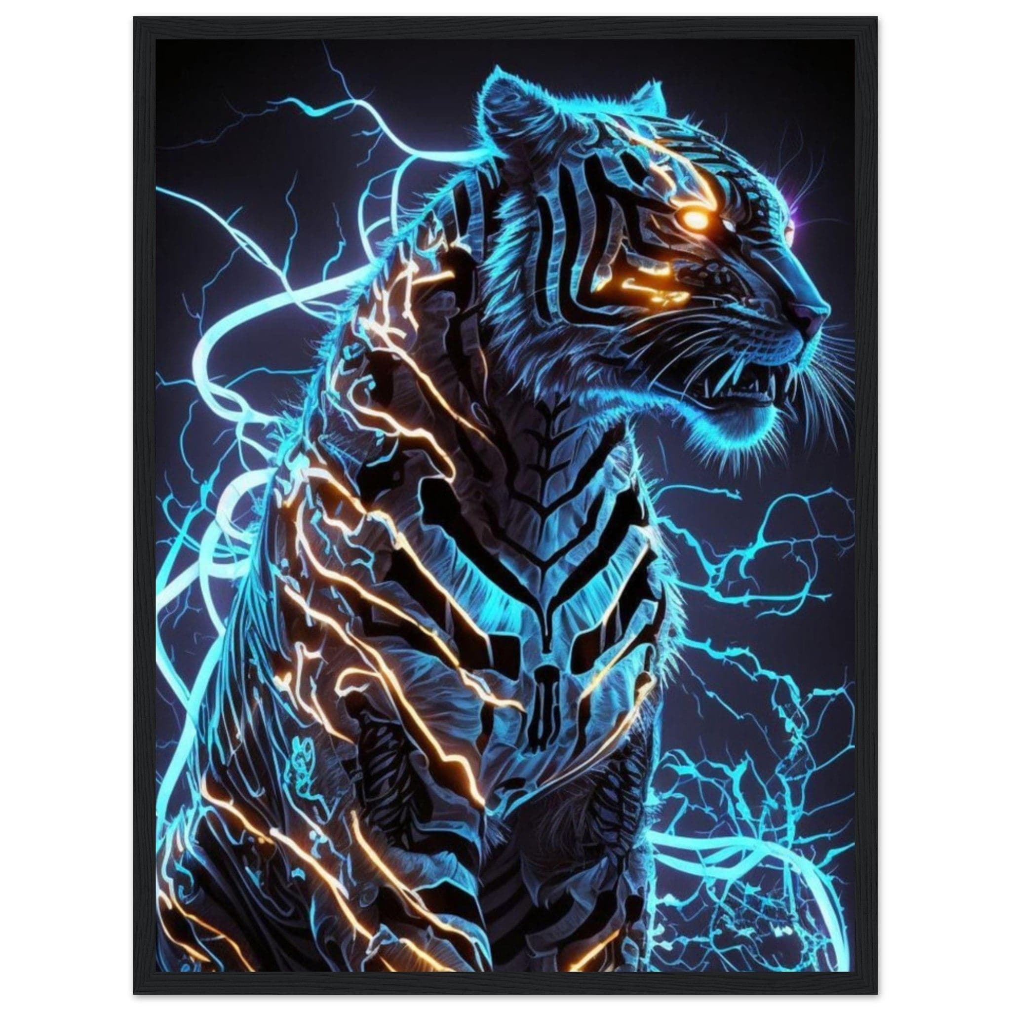 Canvanation Print Material 45x60 cm / 18x24″ Tableau Tigre Multicolore