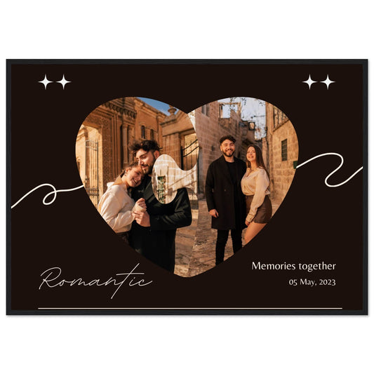 Canvanation Print Material 70x100 cm / 28x40″ / Noir Pèle Mèle Couple "Romantic"