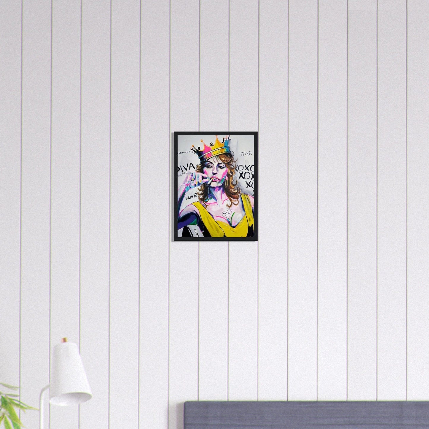 Canvanation Print Material 30x40 cm / 12x16″ Tableau Street Art Femme avec Couronne