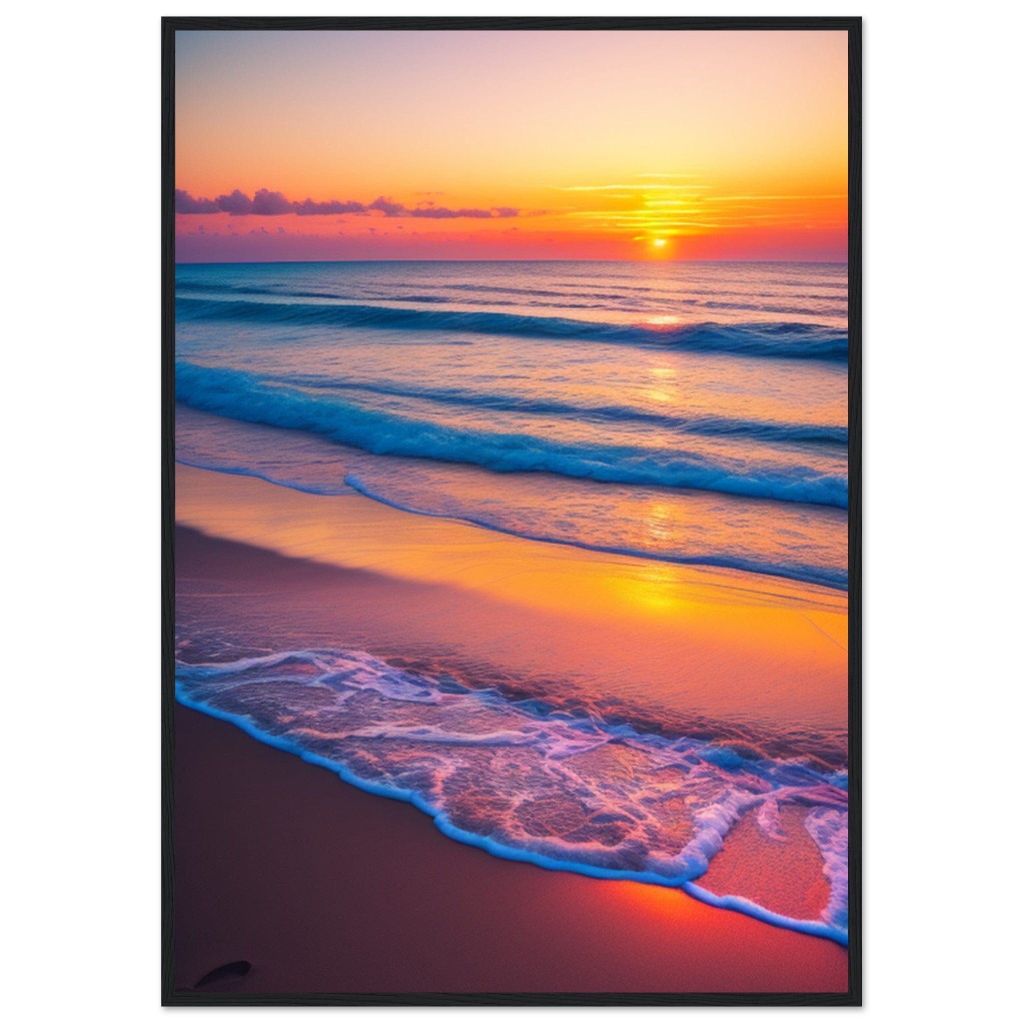 Gelato Print Material 70x100 cm / 28x40″ Cadre Coucher De Soleil Mer