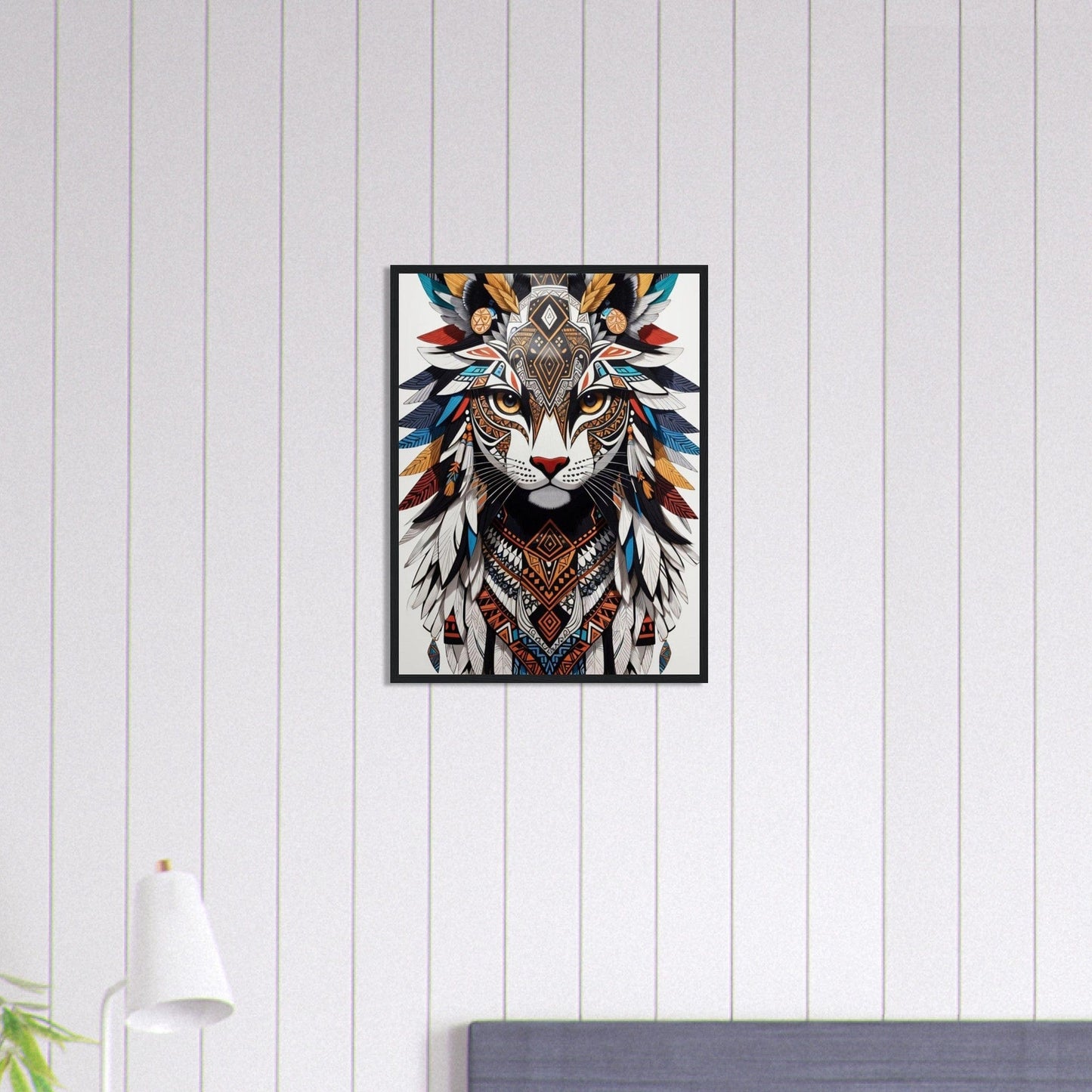 Canvanation Print Material 45x60 cm / 18x24″ Tableau Chat Pop Art Indien