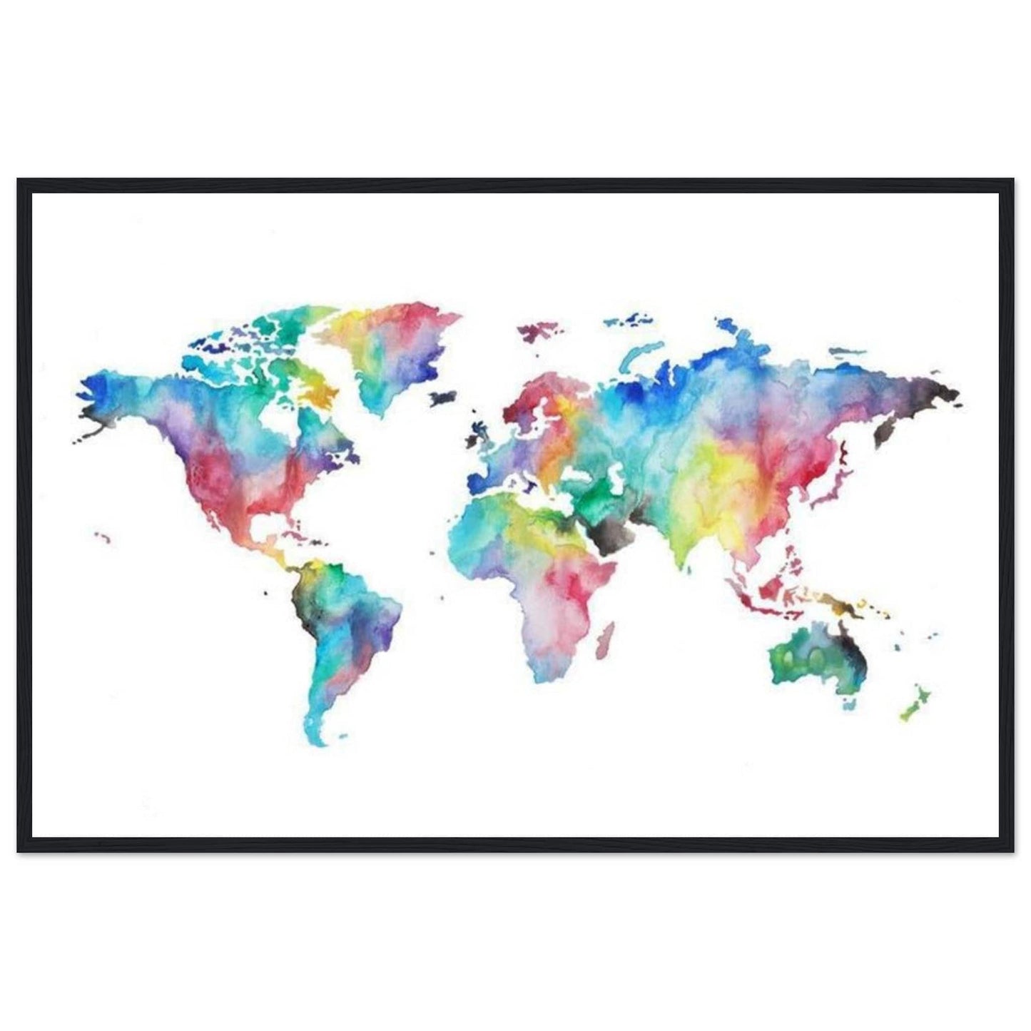 Canvanation Print Material 60x90 cm / 24x36″ Tableau Planisphere Du Monde - Mondes Connectés