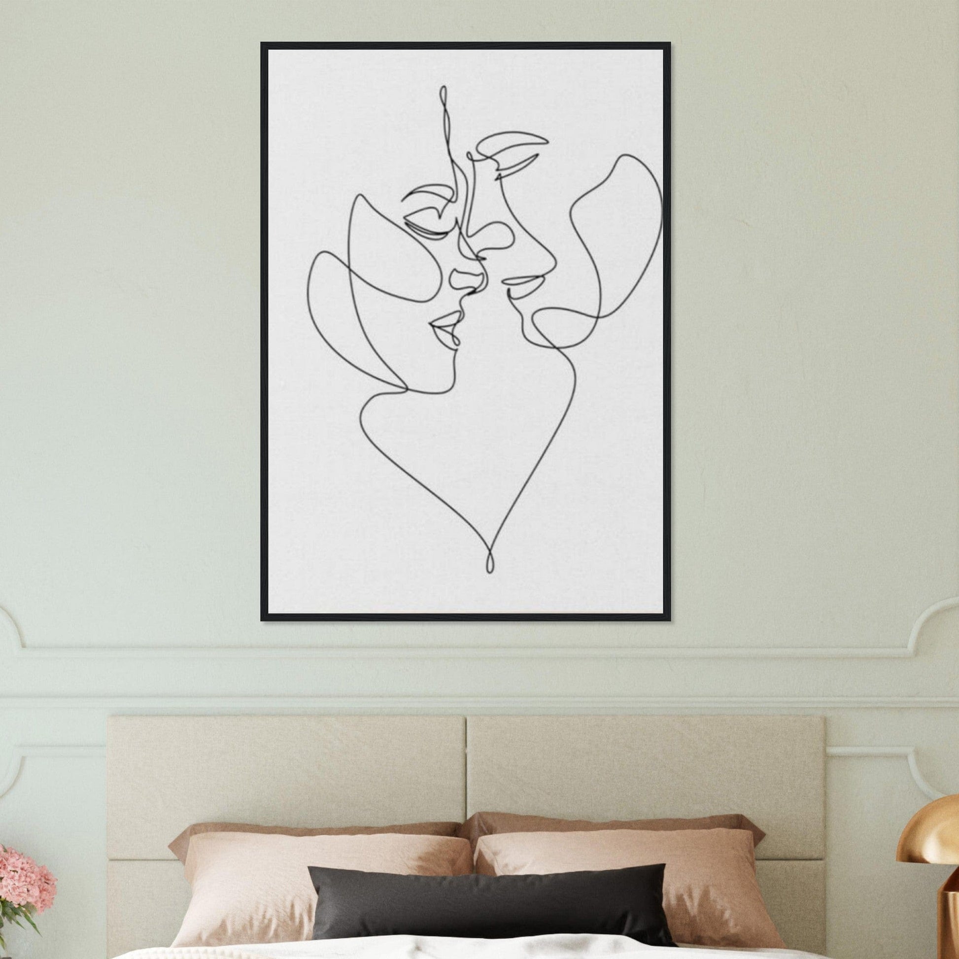 Canvanation Print Material Tableau Couple L'amour tissé