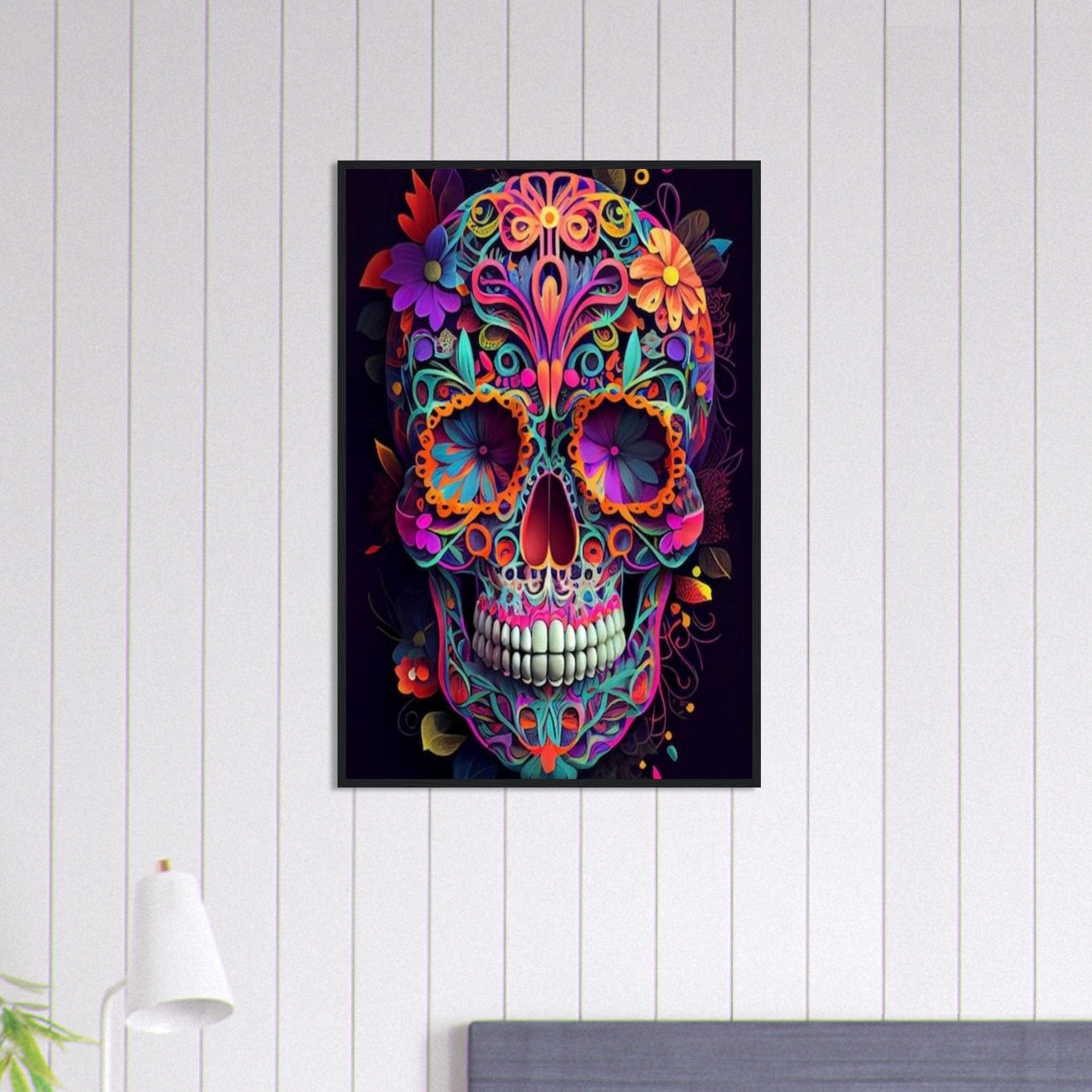 Canvanation Print Material 60x90 cm / 24x36″ Tableau Tête De Mort Crâne En Bonbon