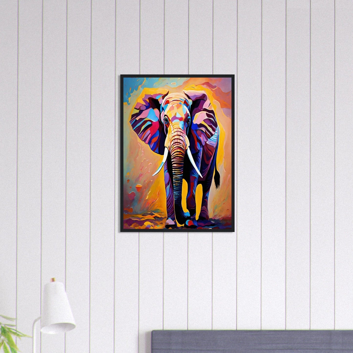 Canvanation Print Material 50x70 cm / 20x28″ Tableau Elephant Poids Du Monde