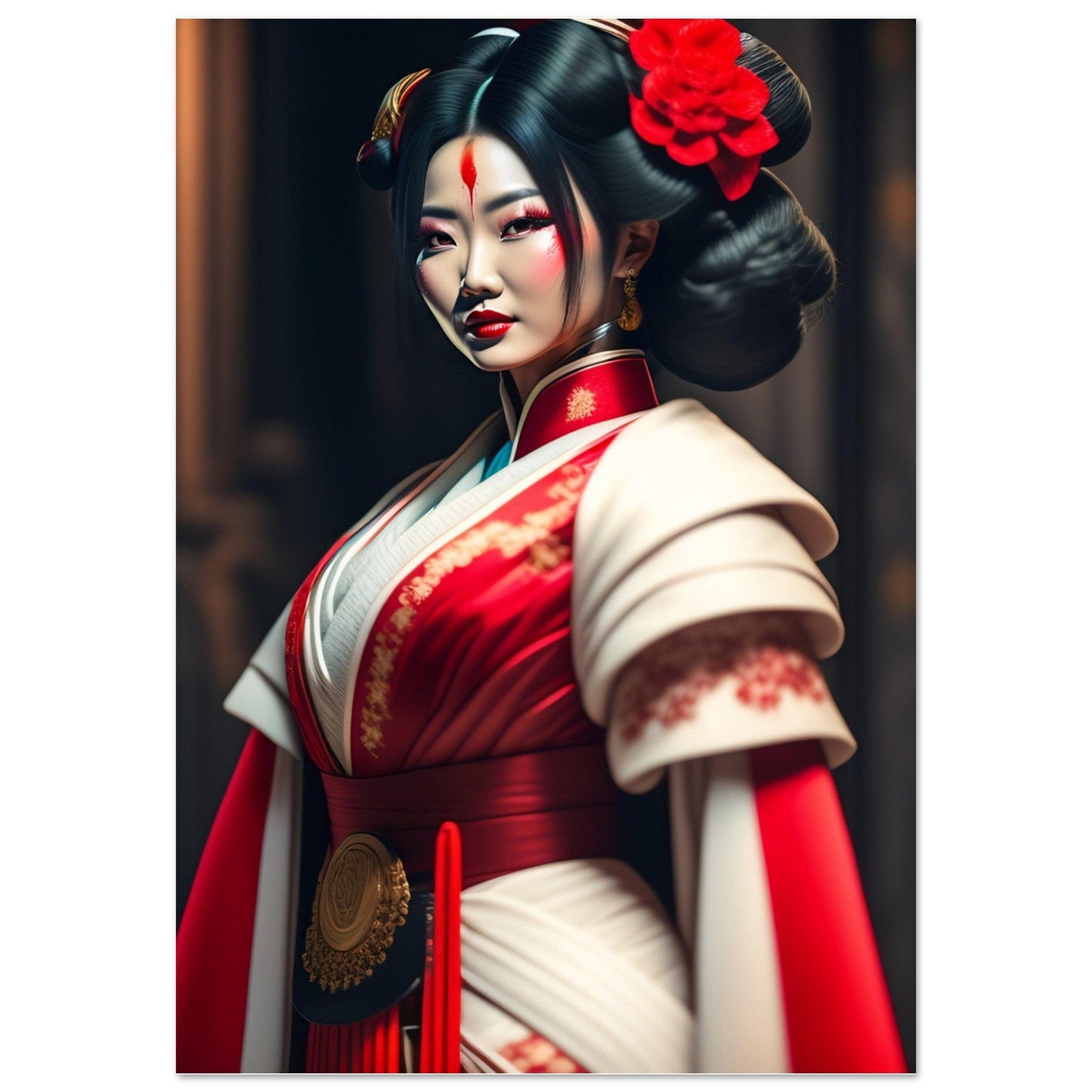 Canvanation Print Material 70x100 cm / 28x40″ Poster Japon Geisha Femme Ancienne