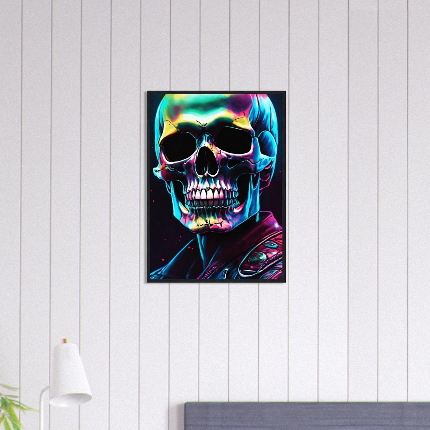 Canvanation Print Material 50x70 cm / 20x28″ Tableau Tête De Mort Biker