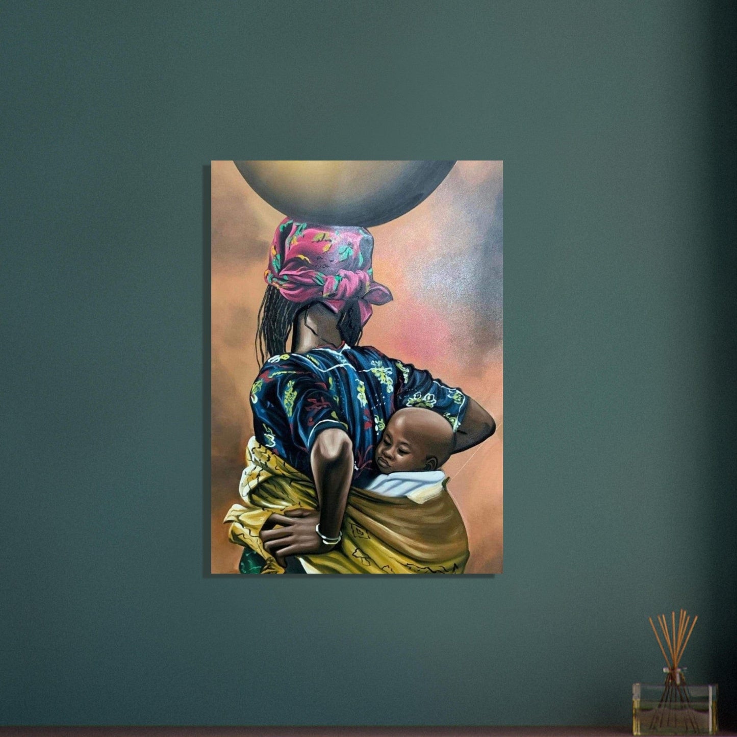 Gelato Print Material Affiche Africaine Femme Avec Enfant