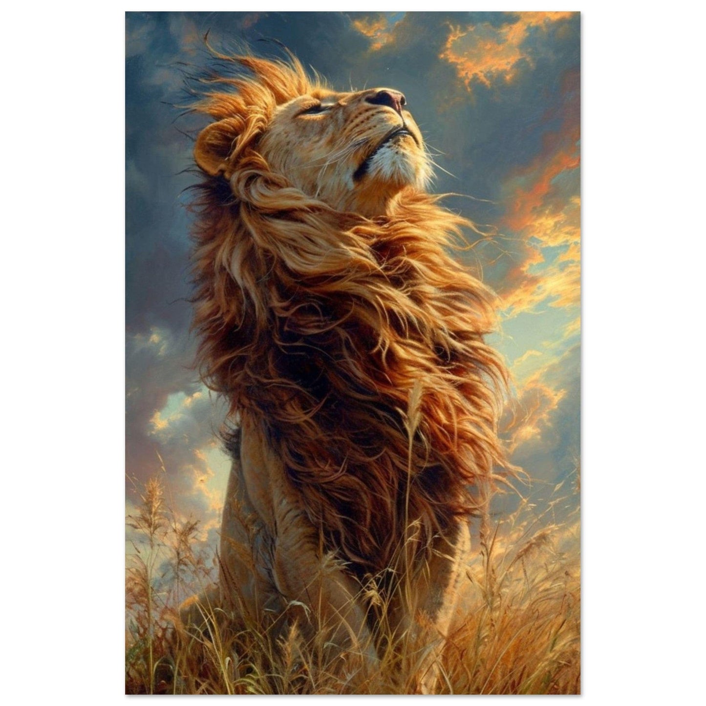 Canvanation Print Material 40x60 cm / 16x24″ Poster Lion Dans La Savane