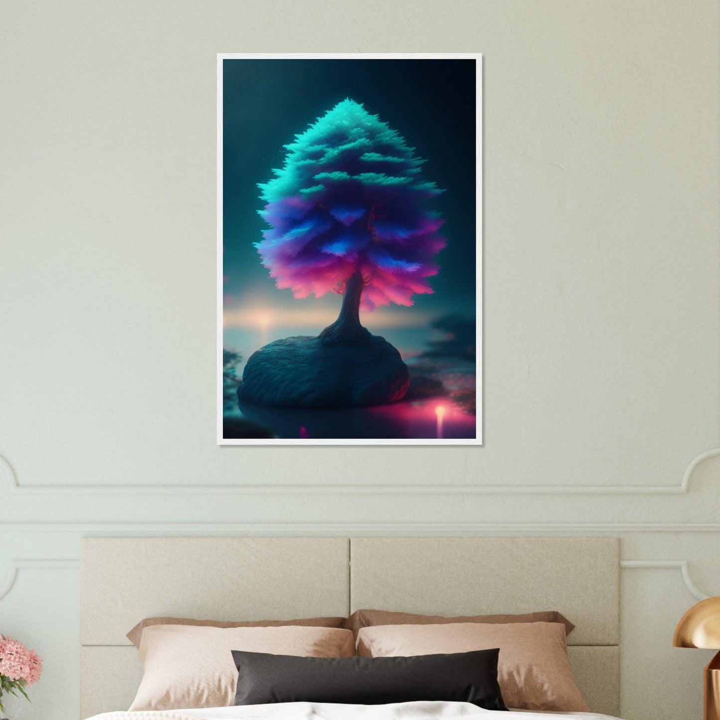 Canvanation Print Material Tableau Arbre De Vie La Vie Bleu