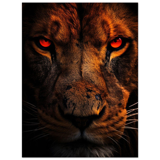 Canvanation Print Material 45x60 cm / 18x24″ Poster Lion Yeux Rouge