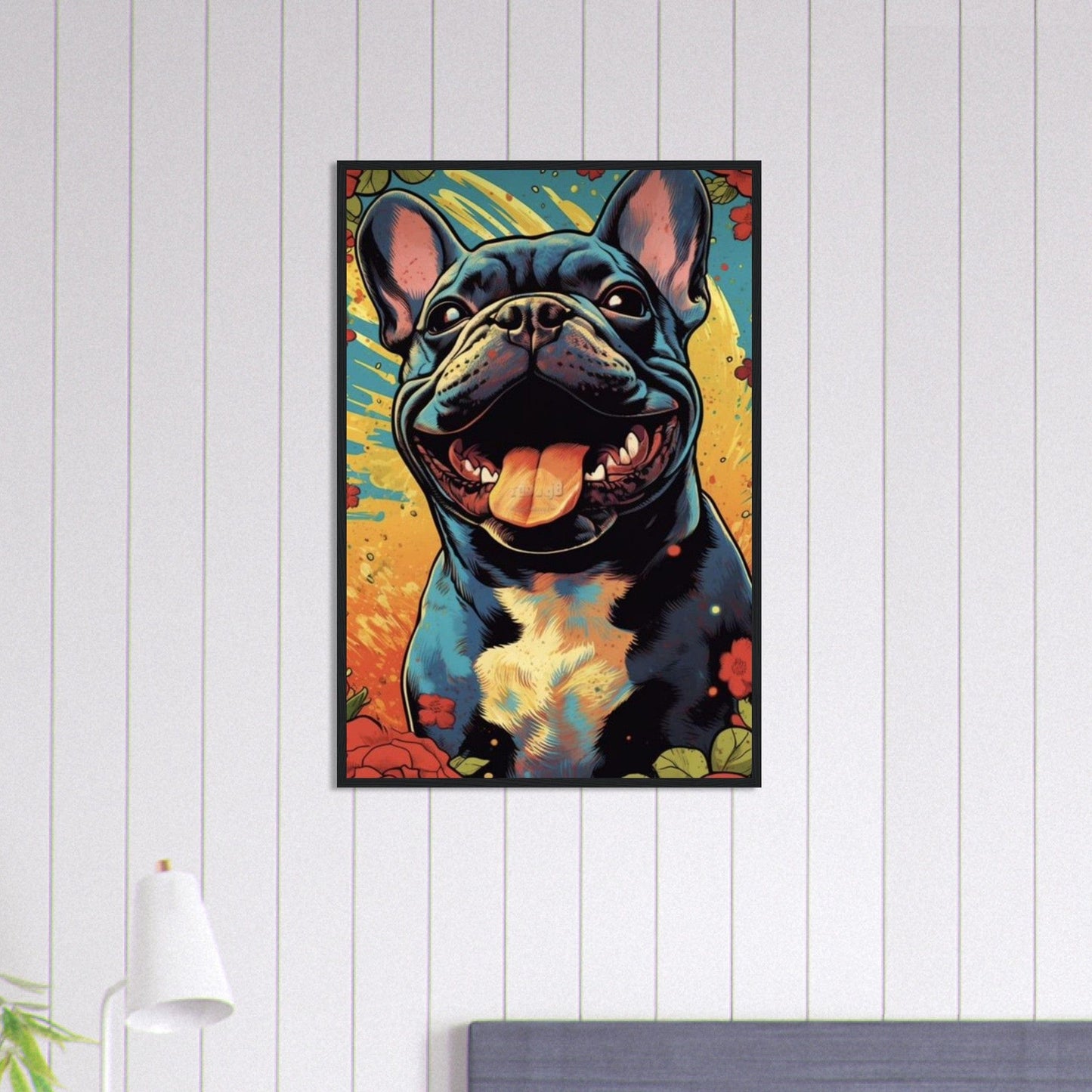 Canvanation Print Material 60x90 cm / 24x36″ Tableau Chien - Les traces du bonheur