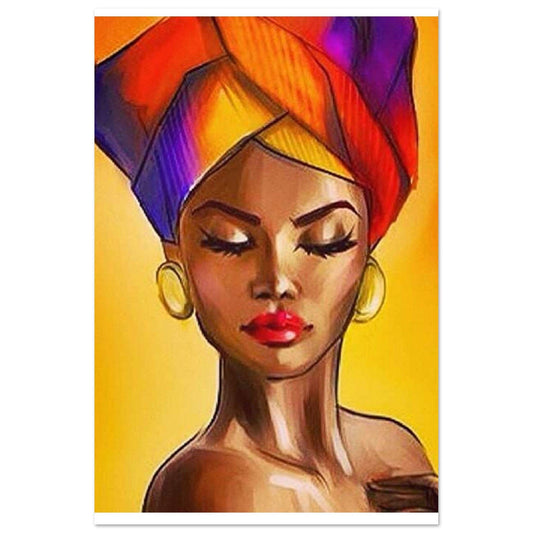 Gelato Print Material 60x90 cm / 24x36″ Affiche Africain Turban Couleur