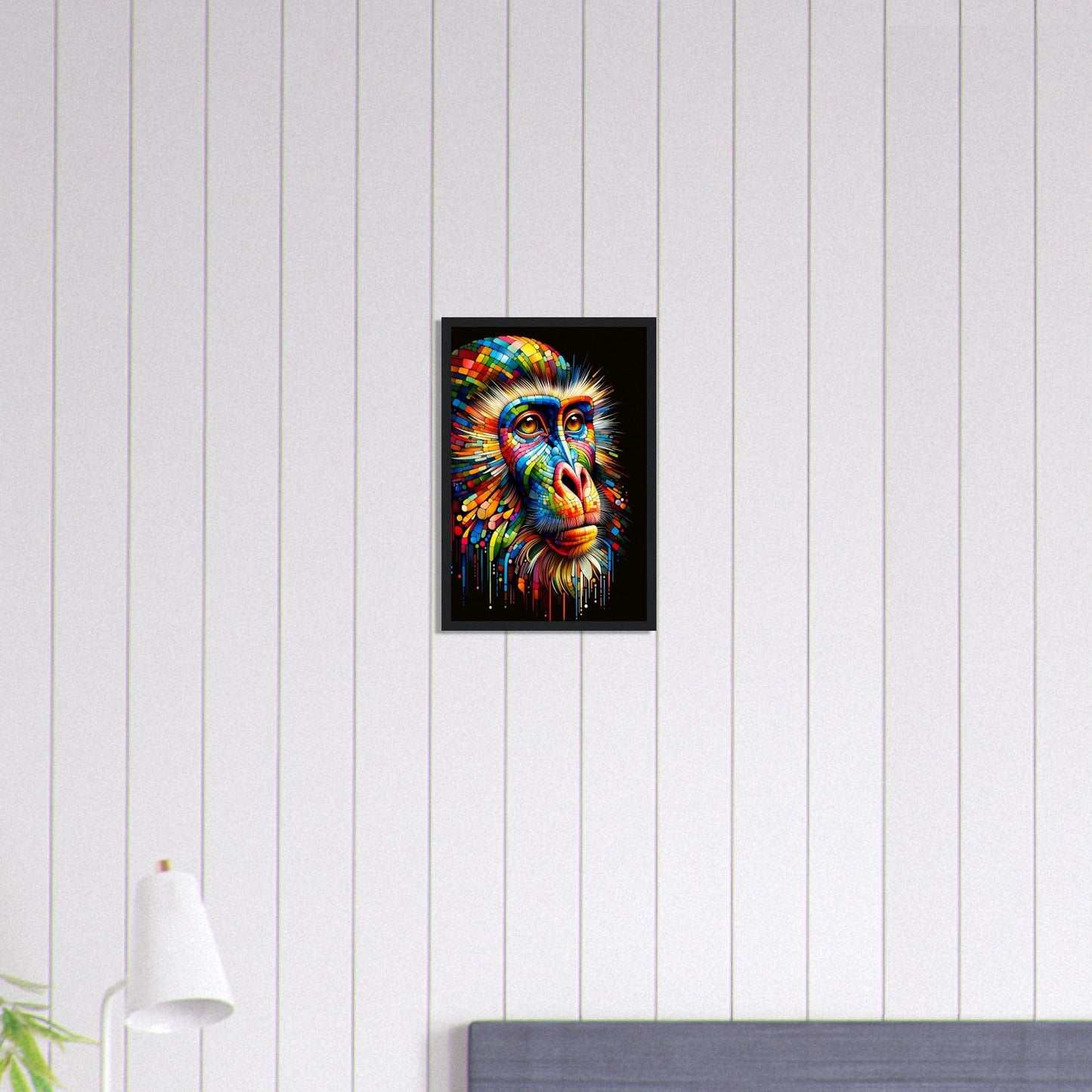 Canvanation Print Material 30x45 cm / 12x18″ Tableau Singe Pop Art Forme Géométrique