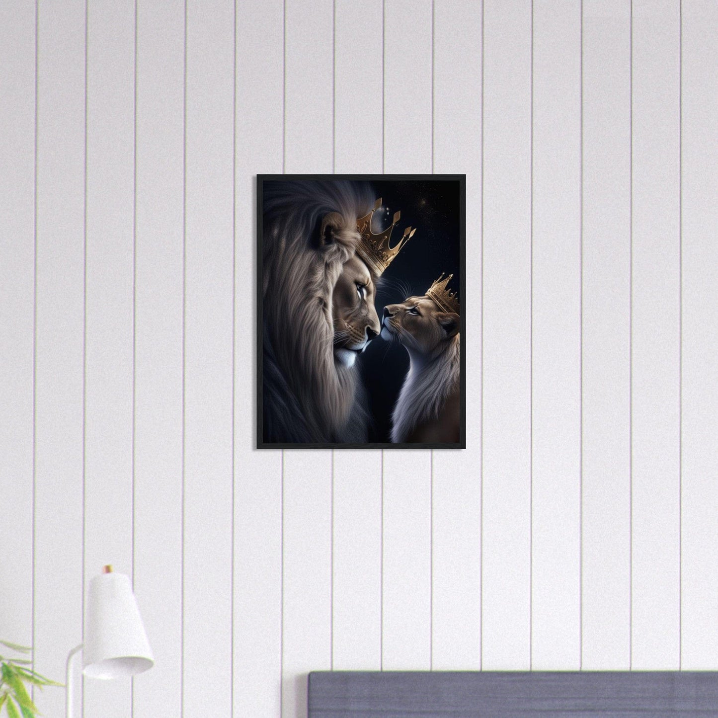 Canvanation Print Material 45x60 cm / 18x24″ Tableau Street Art Lion Et Lionne