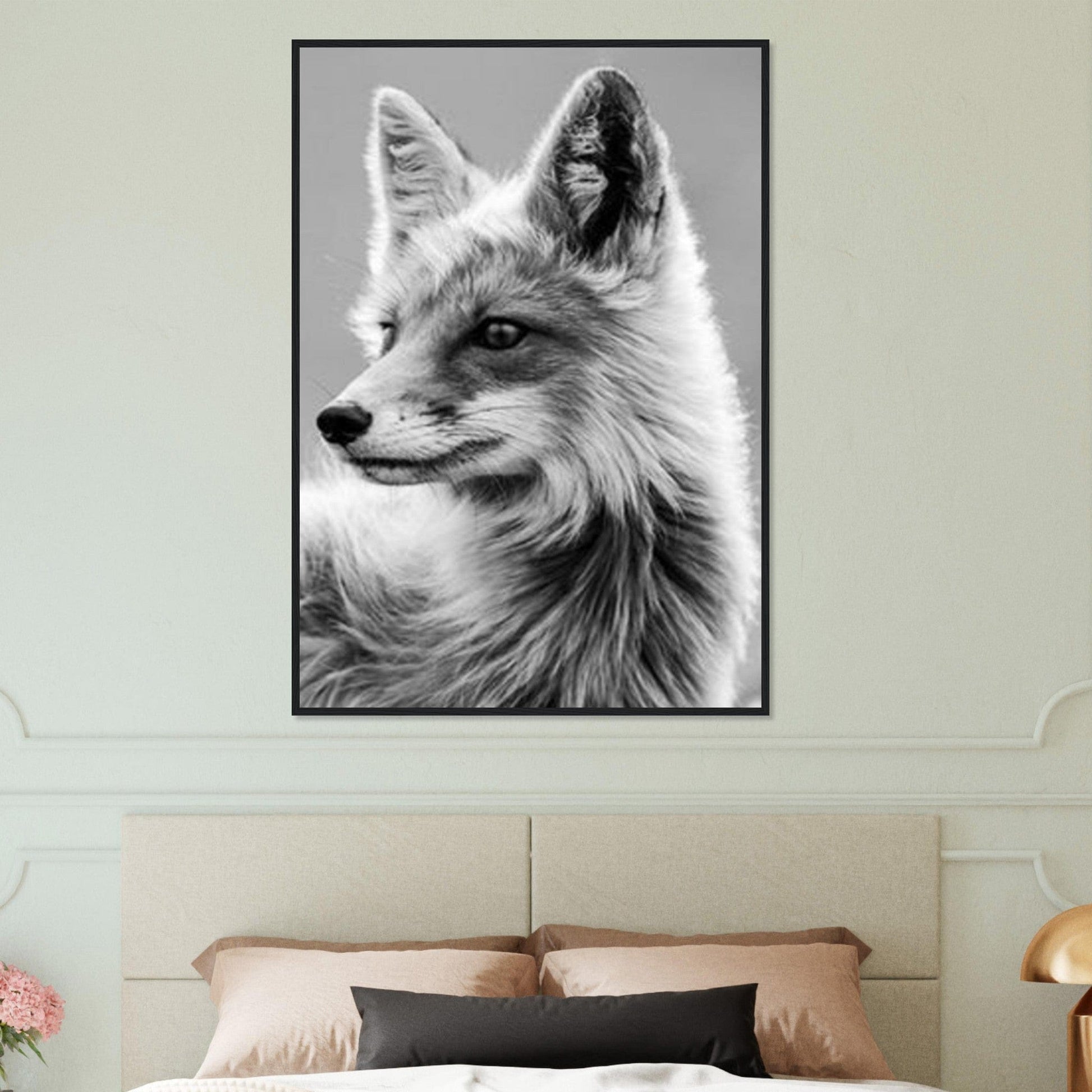 Canvanation Print Material Tableau Photo Noir Et Blanc-Animaux-Renard