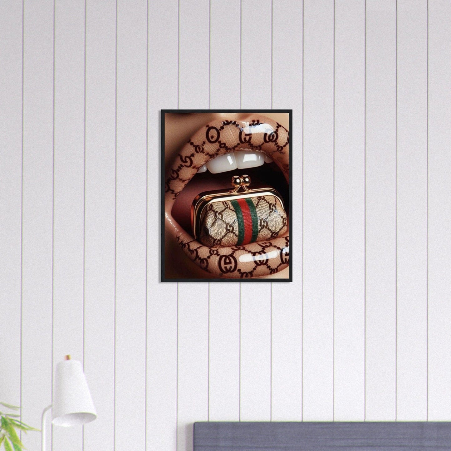 Canvanation Print Material 45x60 cm / 18x24″ Tableau Levres Sac Gucci