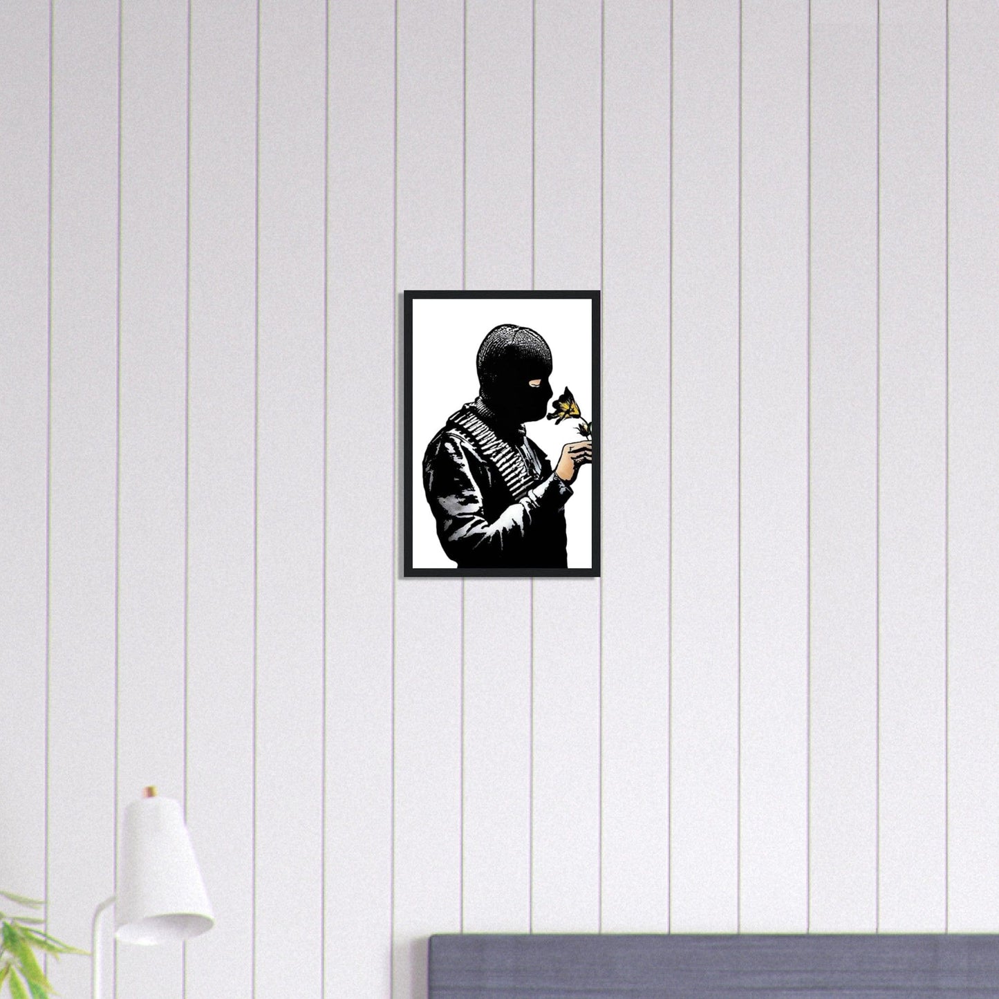 Canvanation Print Material 30x45 cm / 12x18″ Tableau Banksy Cagoule Fleur