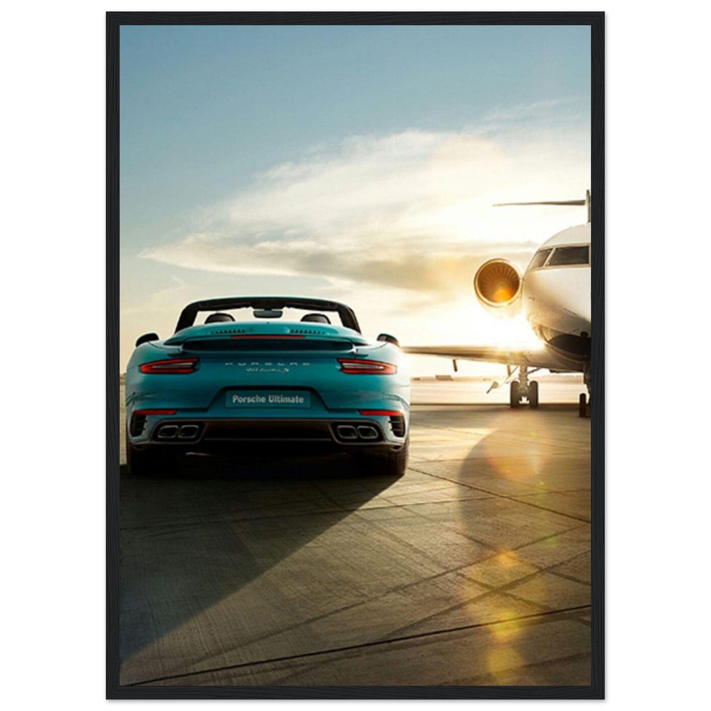Gelato Print Material 50x70 cm / 20x28″ Tableau Porsche Bleu
