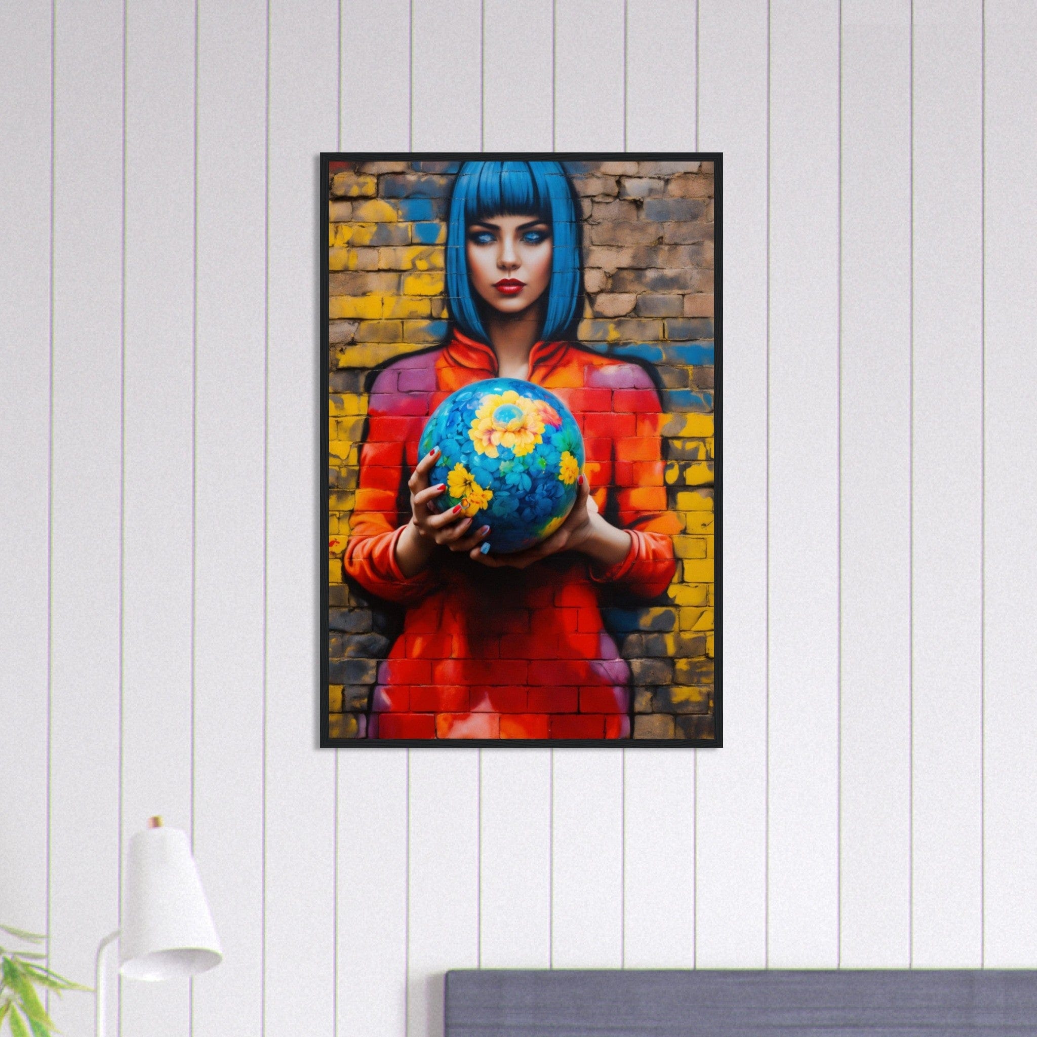 Canvanation Print Material 60x90 cm / 24x36″ Tableau Graffiti Femme Monde