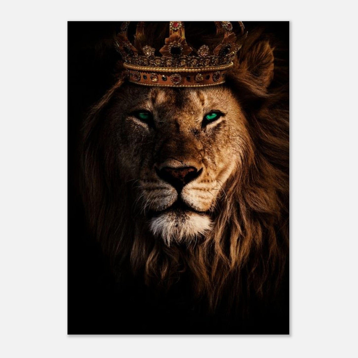 Canvanation Print Material Poster Lion Couronne Yeux Vert