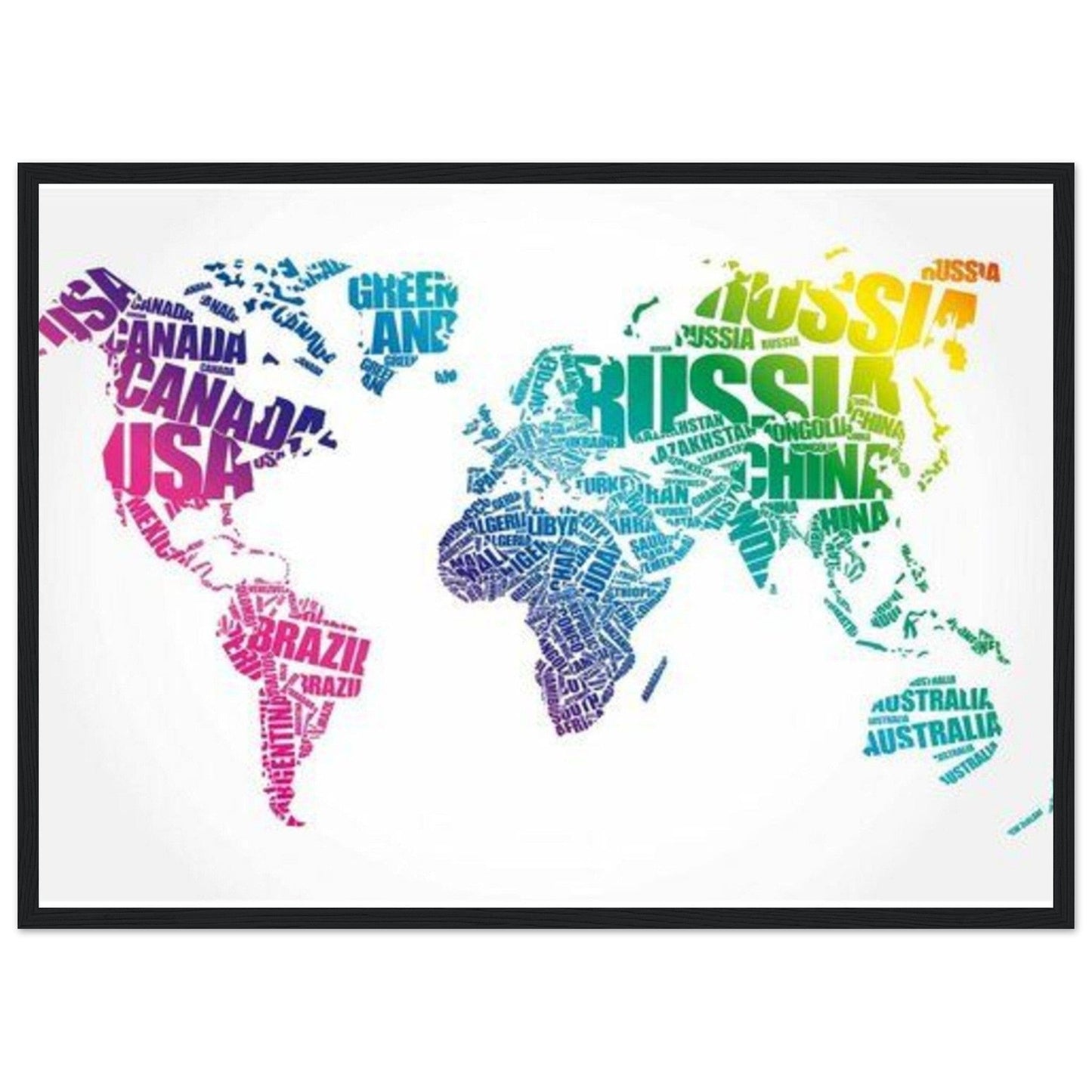 Canvanation Print Material 50x70 cm / 20x28″ Tableau Planisphere Du Monde - Cartographie Artistique