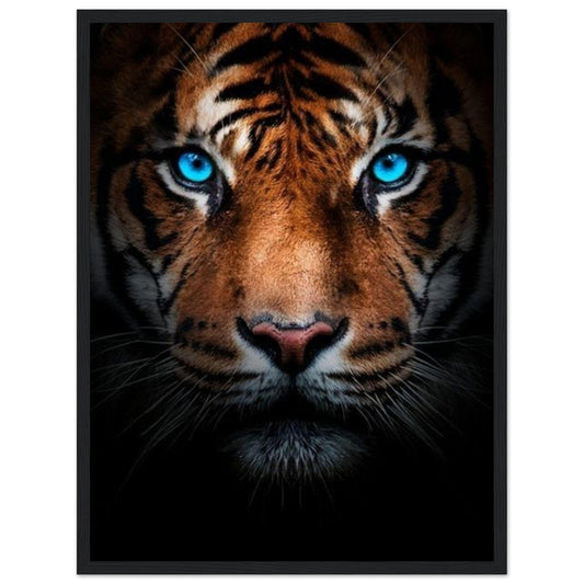 Canvanation Print Material 45x60 cm / 18x24″ Tableau Tigre Yeux Bleu