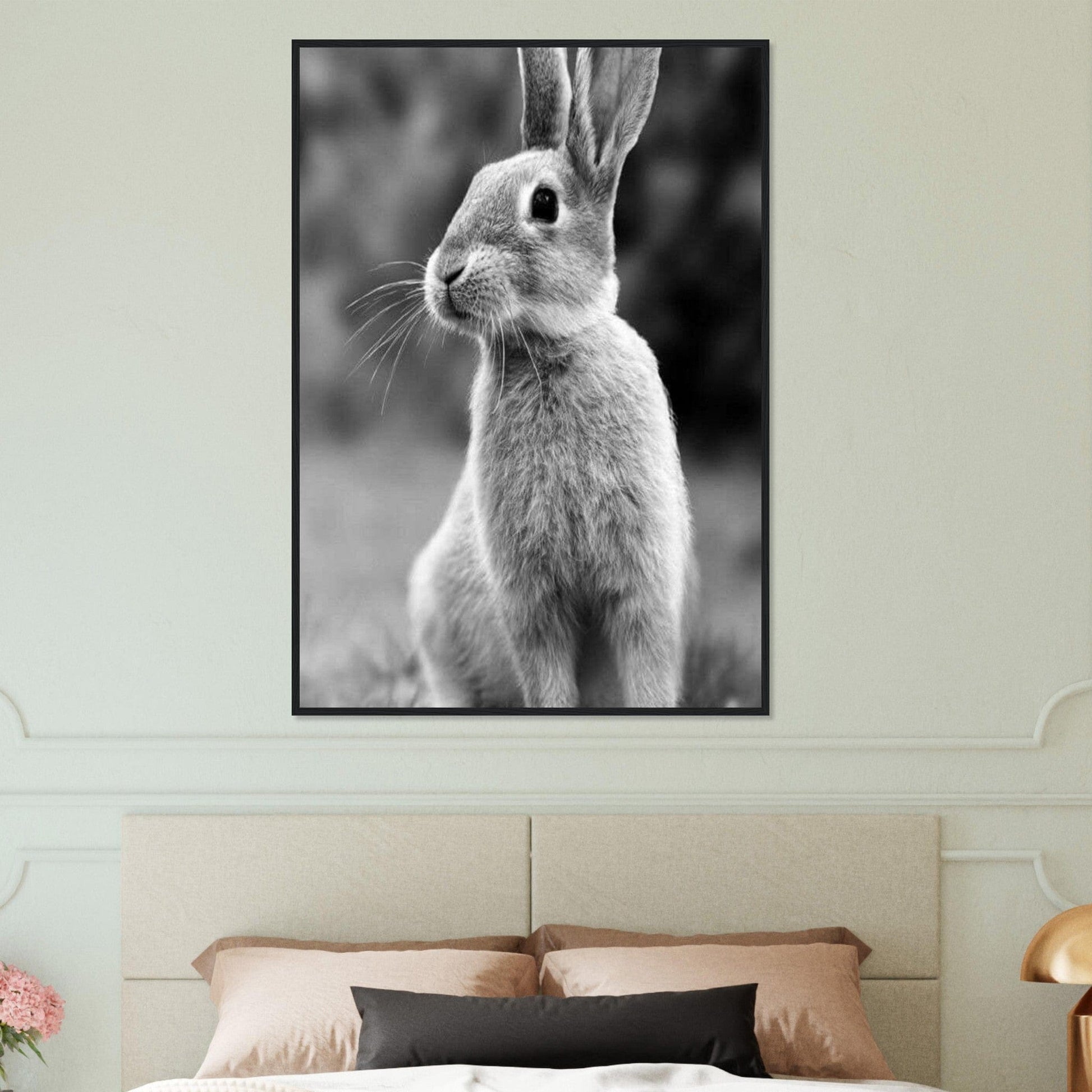 Canvanation Print Material Tableau Photo Noir Et Blanc-Animaux-Lapin